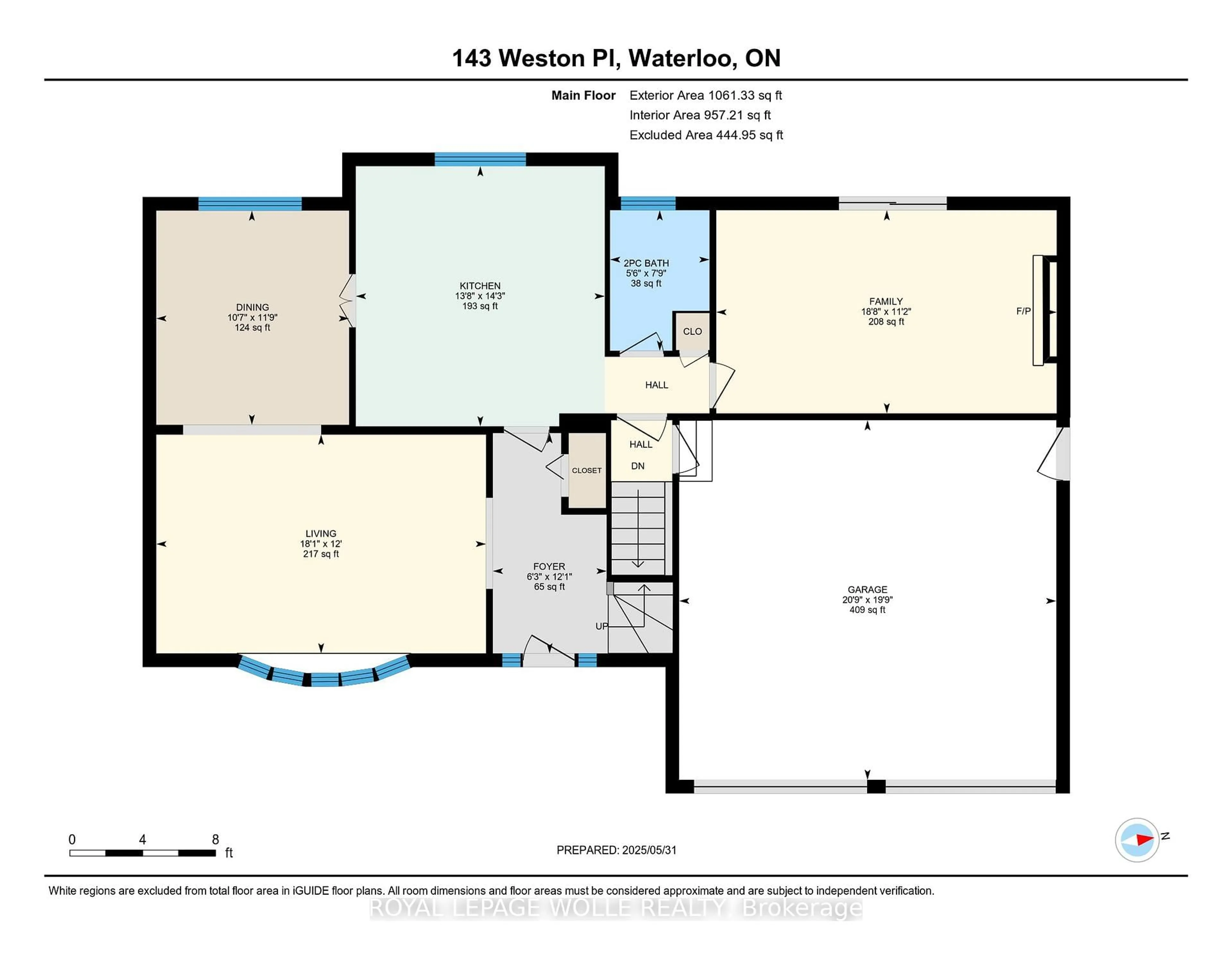 Floor plan for 143 Weston Pl, Waterloo Ontario N2J 3W2