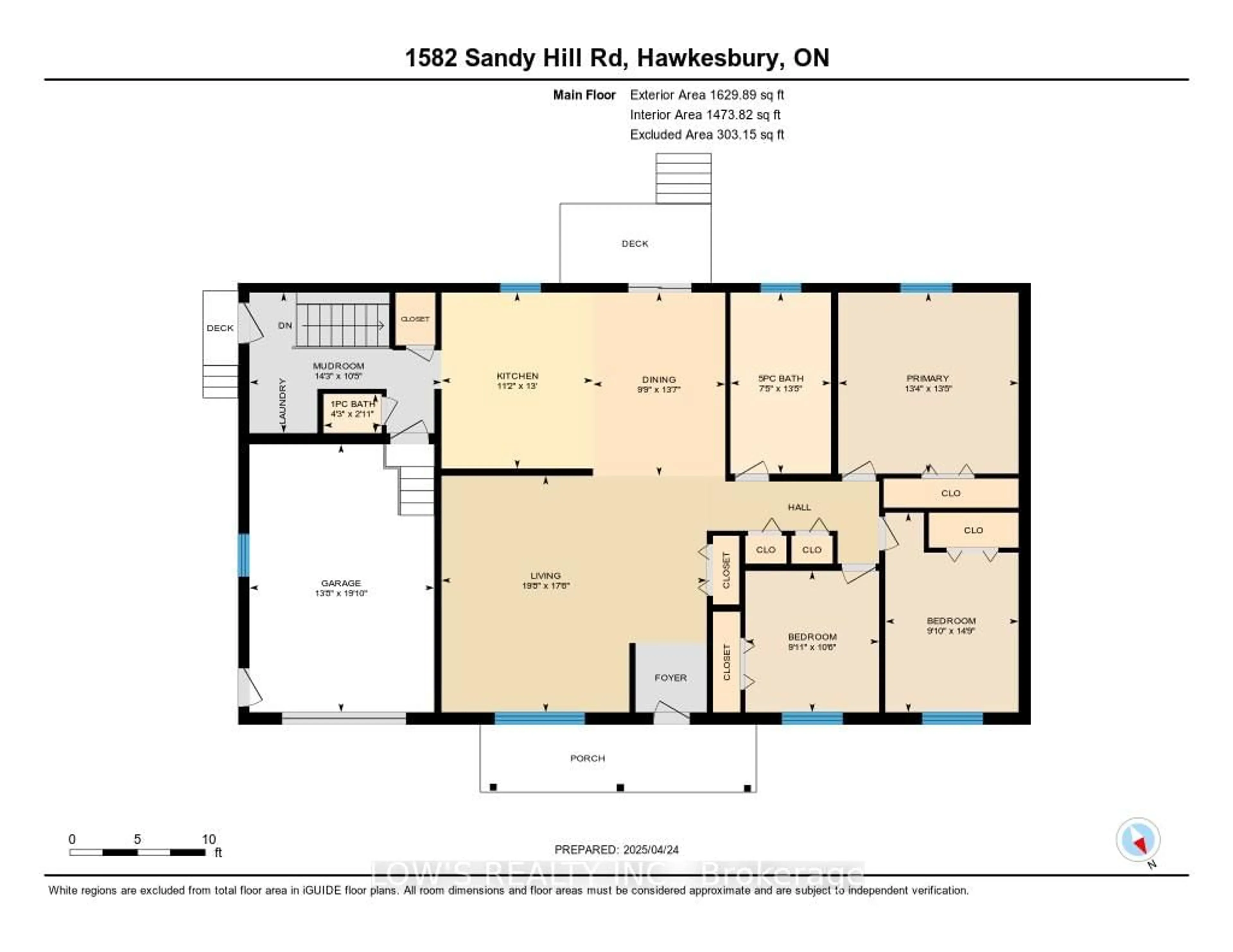 Floor plan for 1582 Sandy Hill Rd, Champlain Ontario K6A 2R2