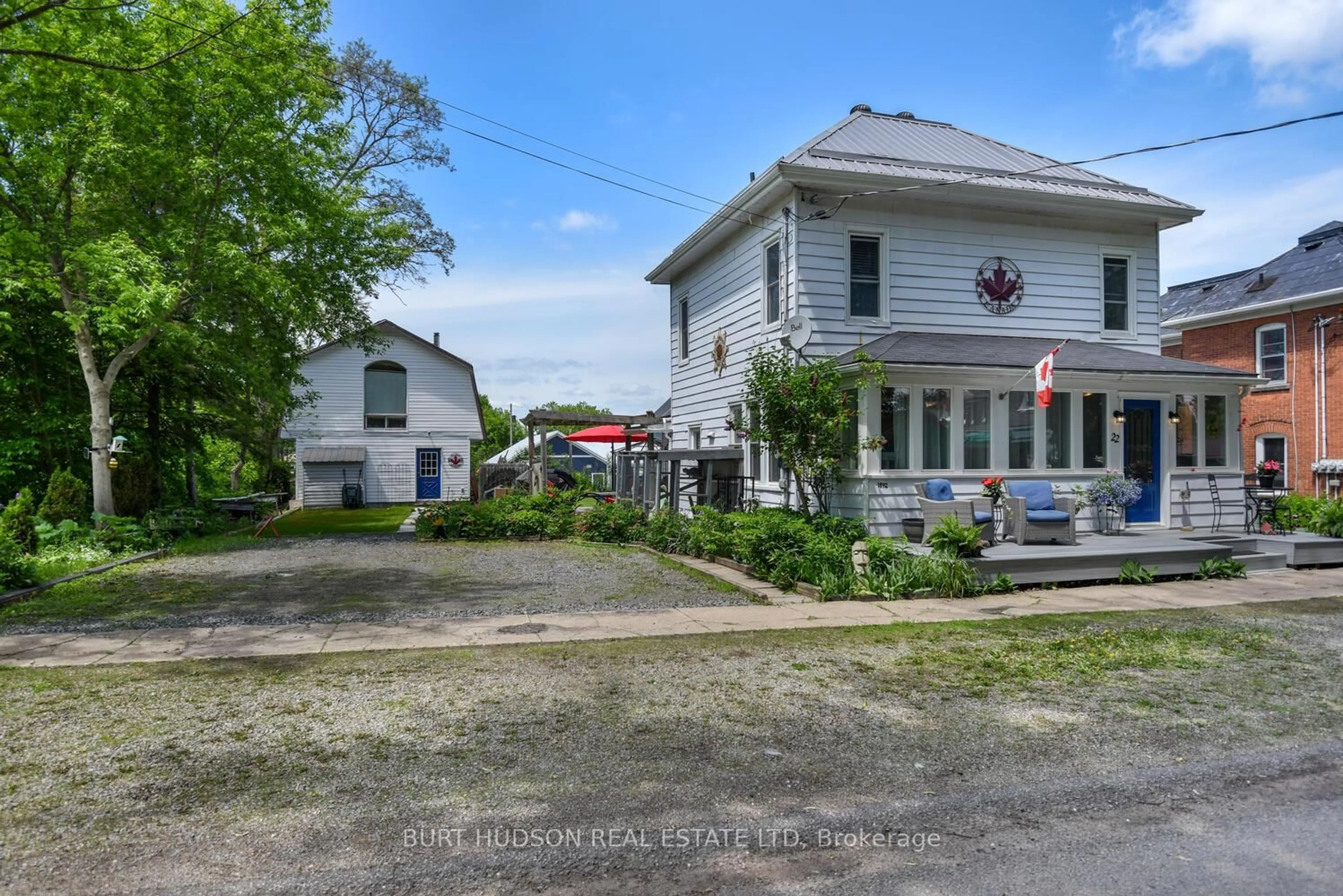 A pic from outside/outdoor area/front of a property/back of a property/a pic from drone, street for 22 Perth St, Rideau Lakes Ontario K0G 1V0
