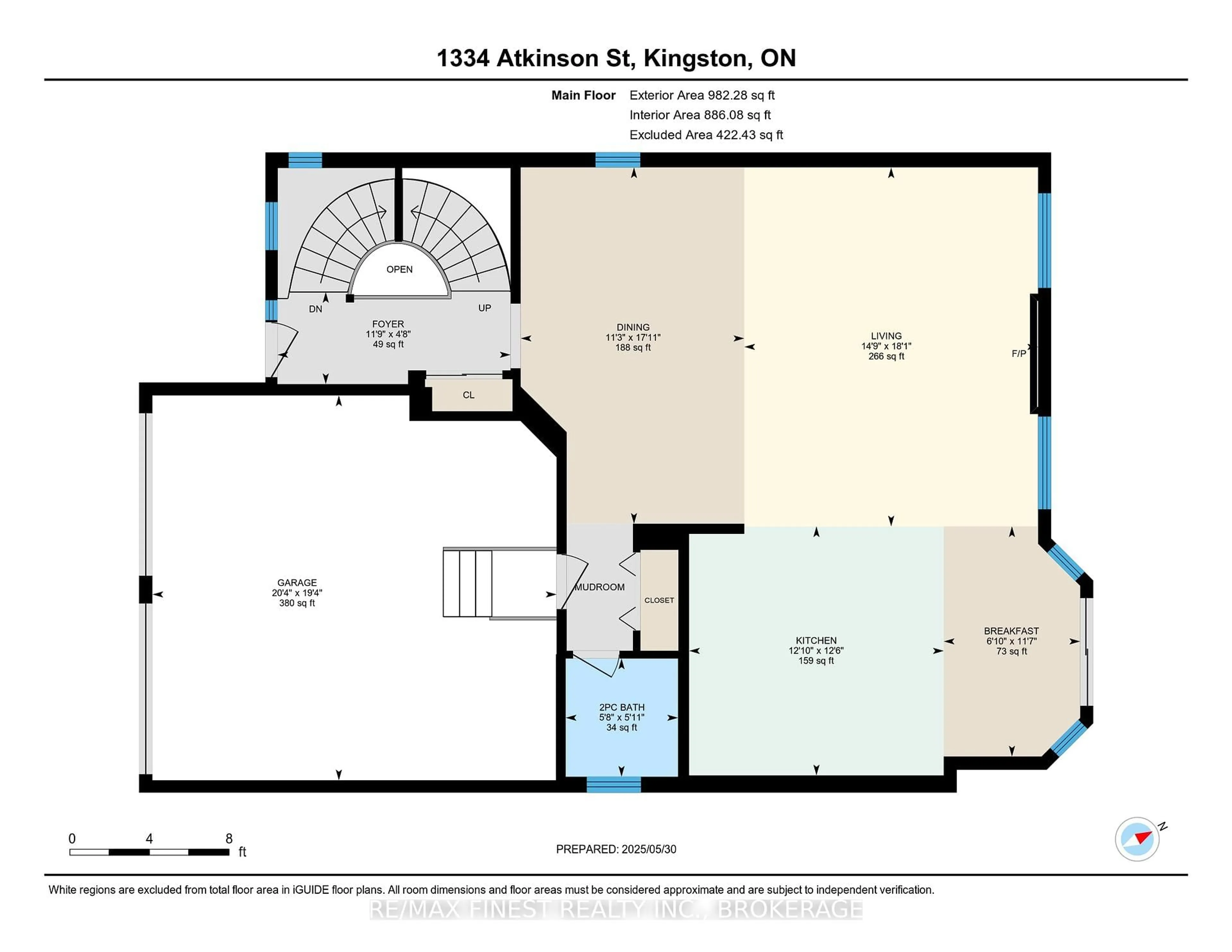 Floor plan for 1334 Atkinson St, Kingston Ontario K7P 0J2