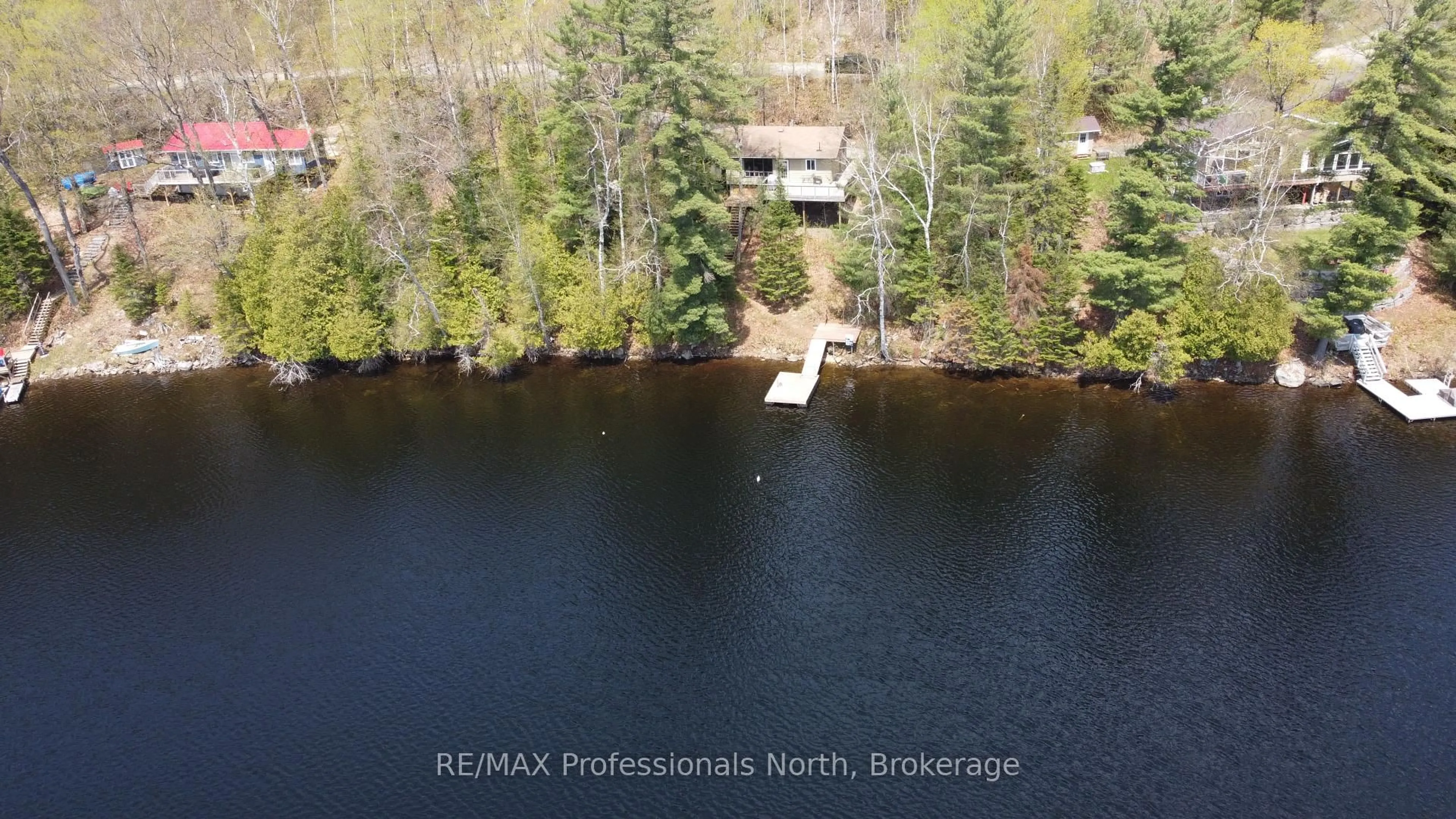 A pic from outside/outdoor area/front of a property/back of a property/a pic from drone, water/lake/river/ocean view for 1196 Portage Rd, Dysart et al Ontario K0M 1S0