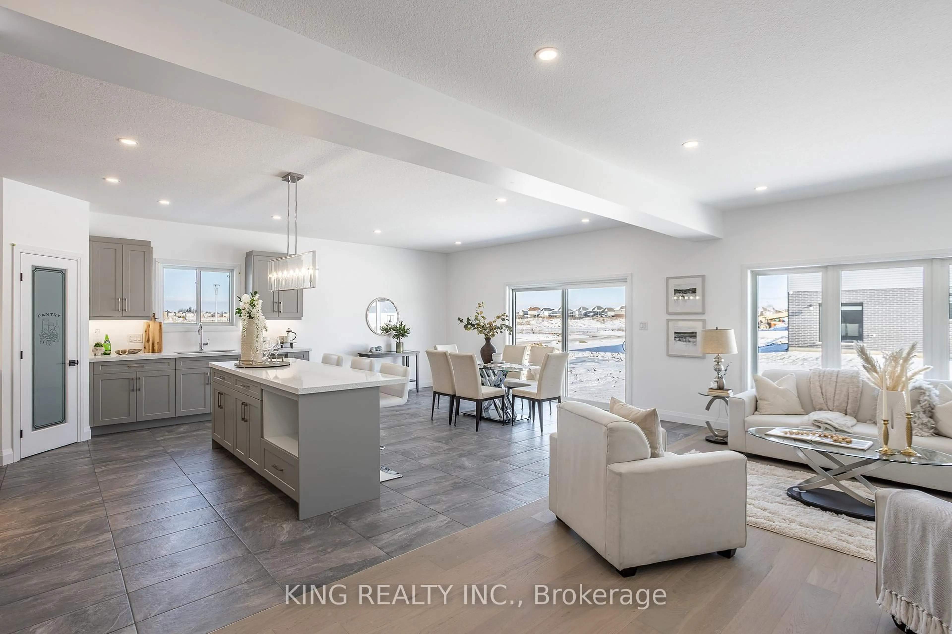 Open concept kitchen, ceramic/tile floor for 1320 Honeywood Dr, London South Ontario N6M 0M1