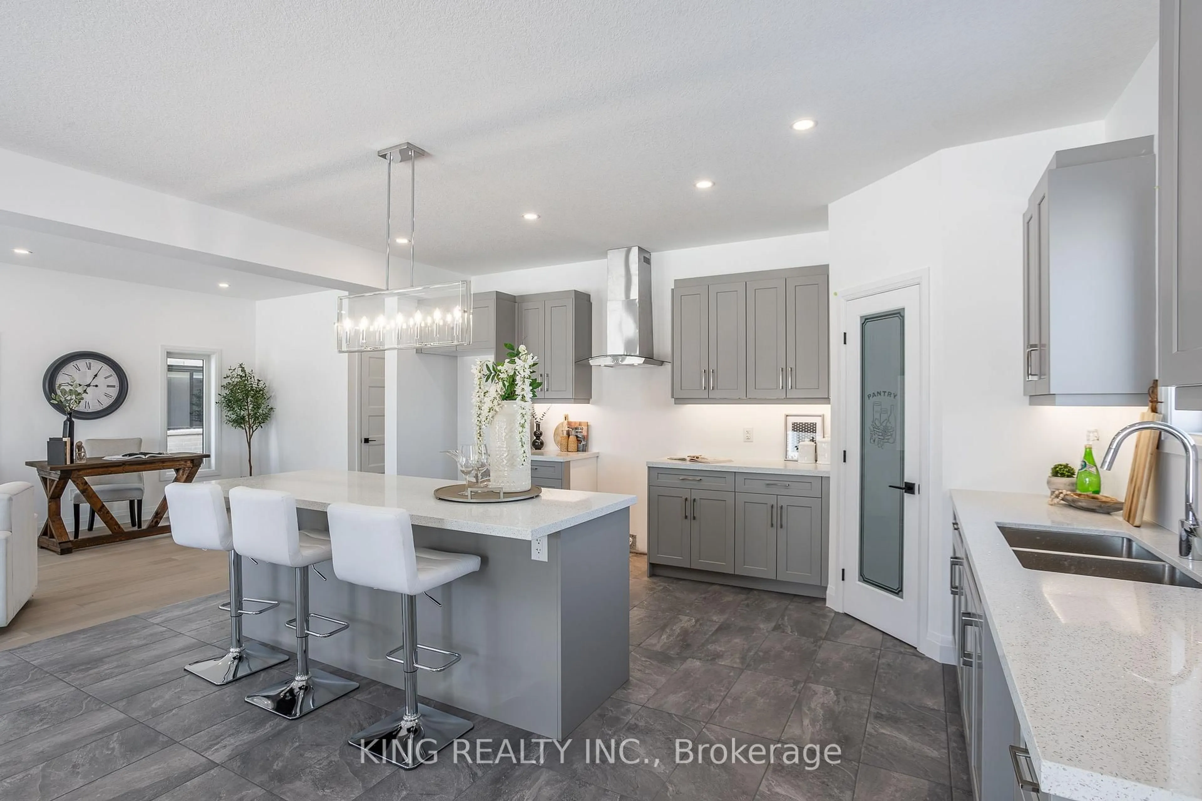 Open concept kitchen, ceramic/tile floor for 1320 Honeywood Dr, London South Ontario N6M 0M1