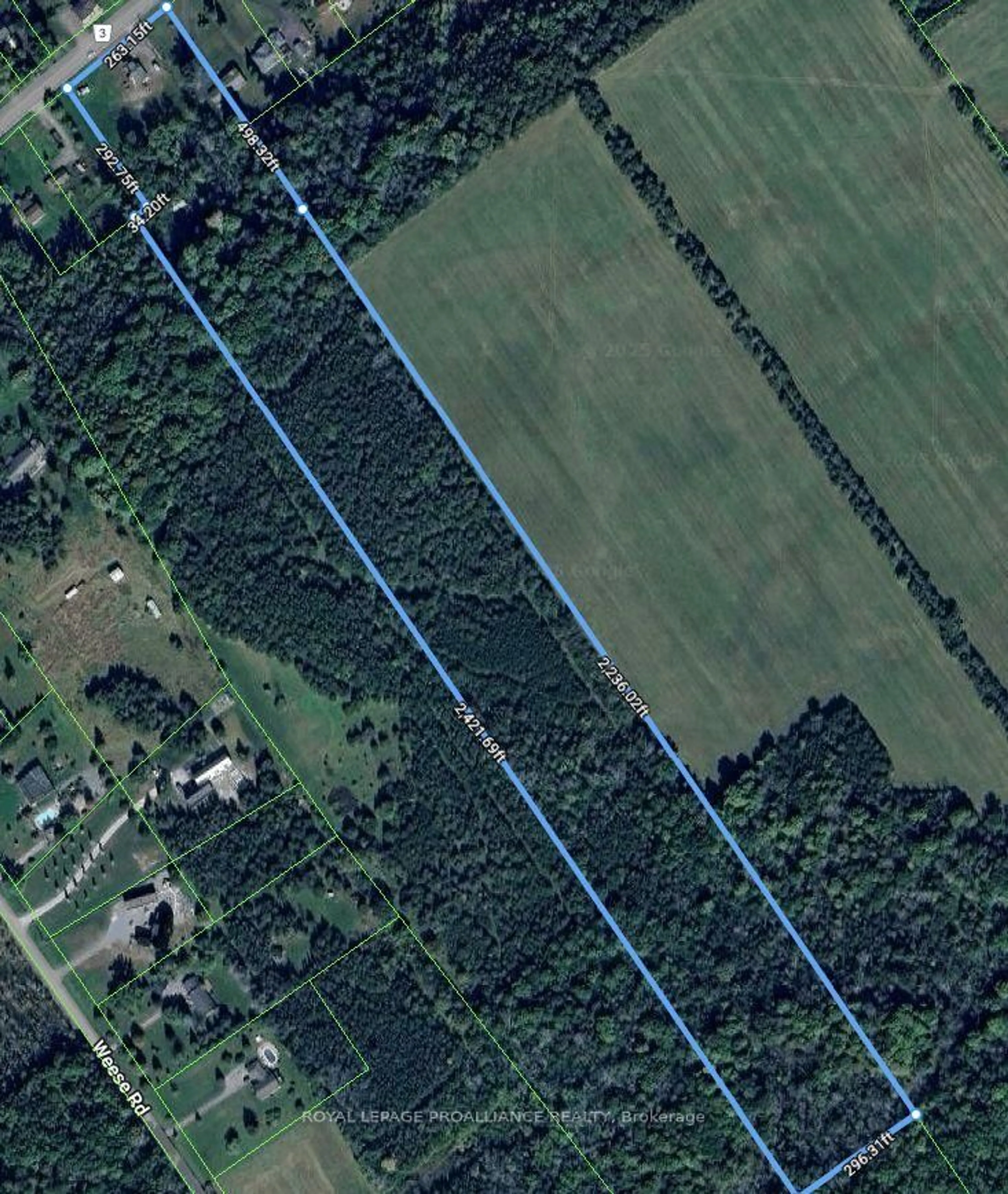 Picture of a map for 2237 County Rd 3 N/A, Prince Edward County Ontario K0K 1L0