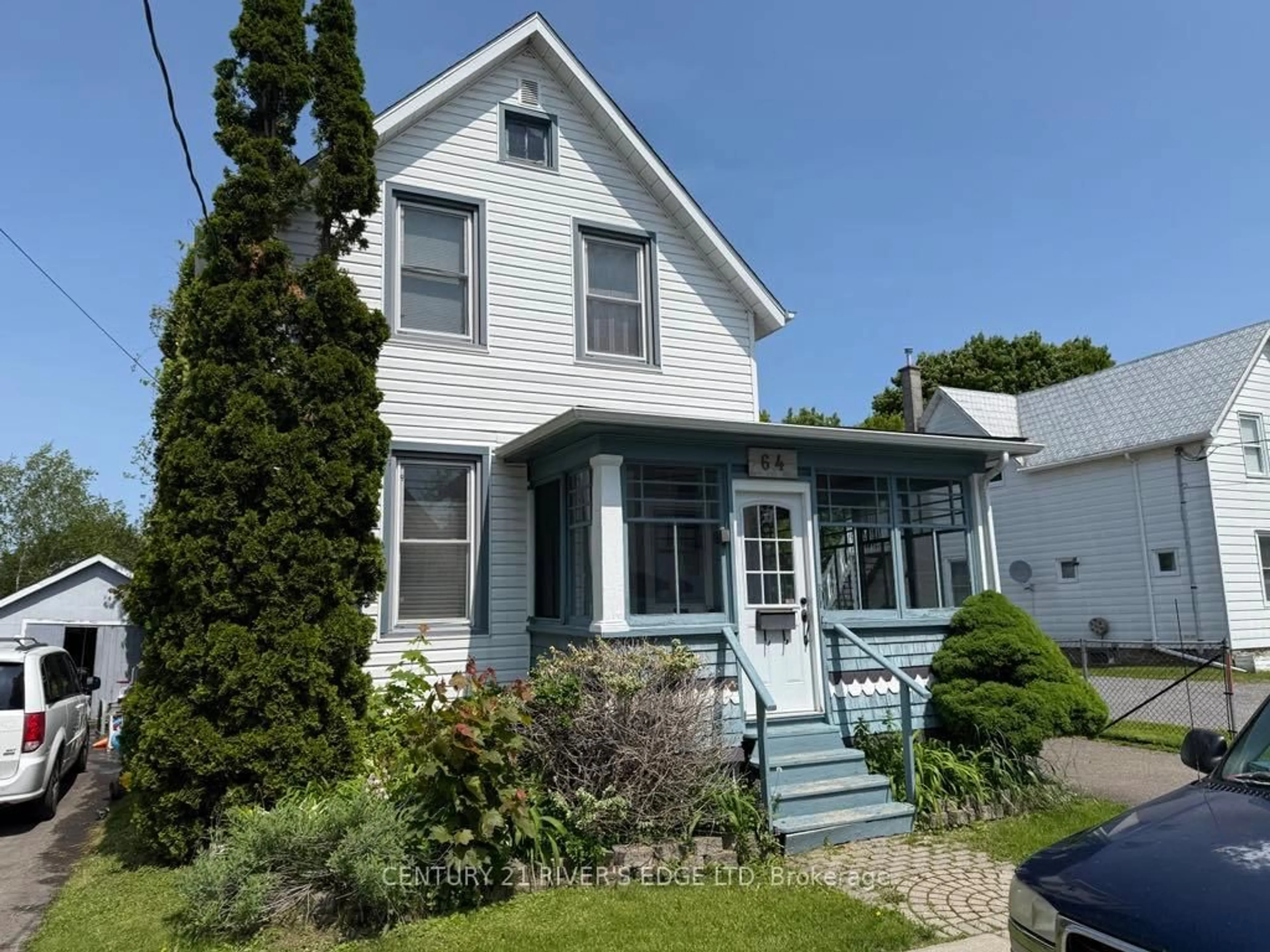 Home with vinyl exterior material, street for 64 Abbott St, Brockville Ontario K6V 4A6