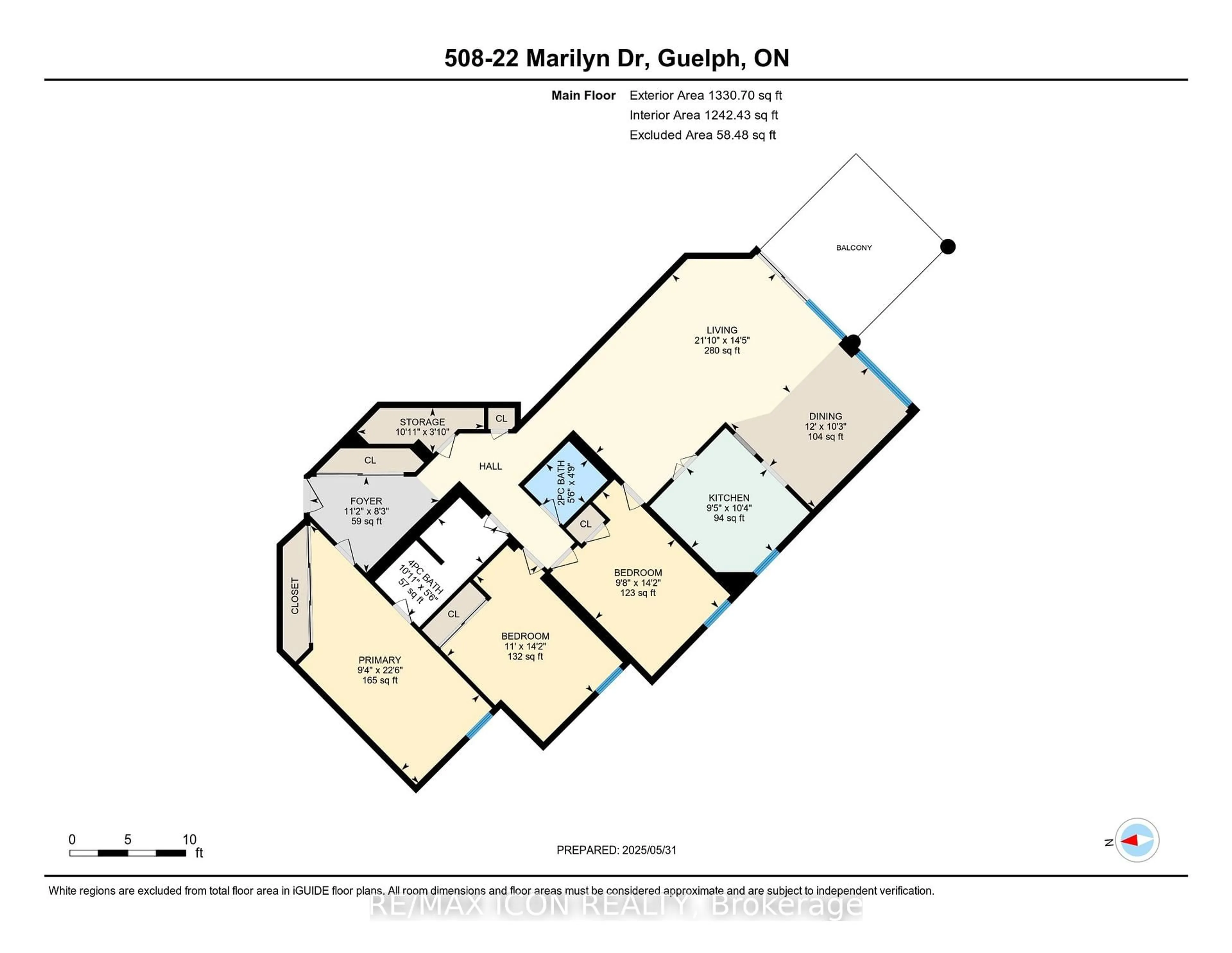 Floor plan for 22 Marilyn Dr #508, Guelph Ontario N1H 7T1