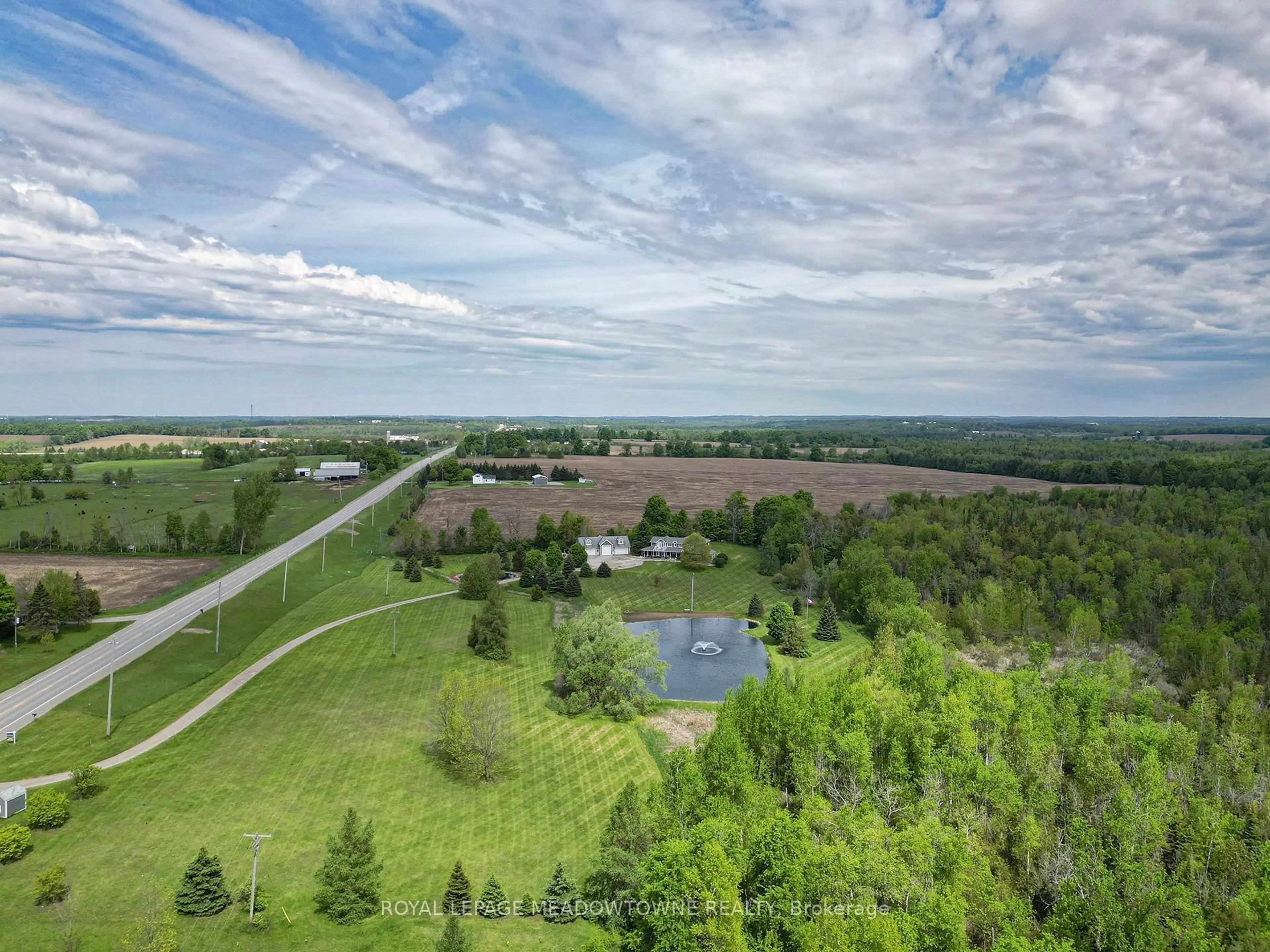 A pic from outside/outdoor area/front of a property/back of a property/a pic from drone, water/lake/river/ocean view for 5169 Wellington 125 Rd, Erin Ontario L7J 2L8