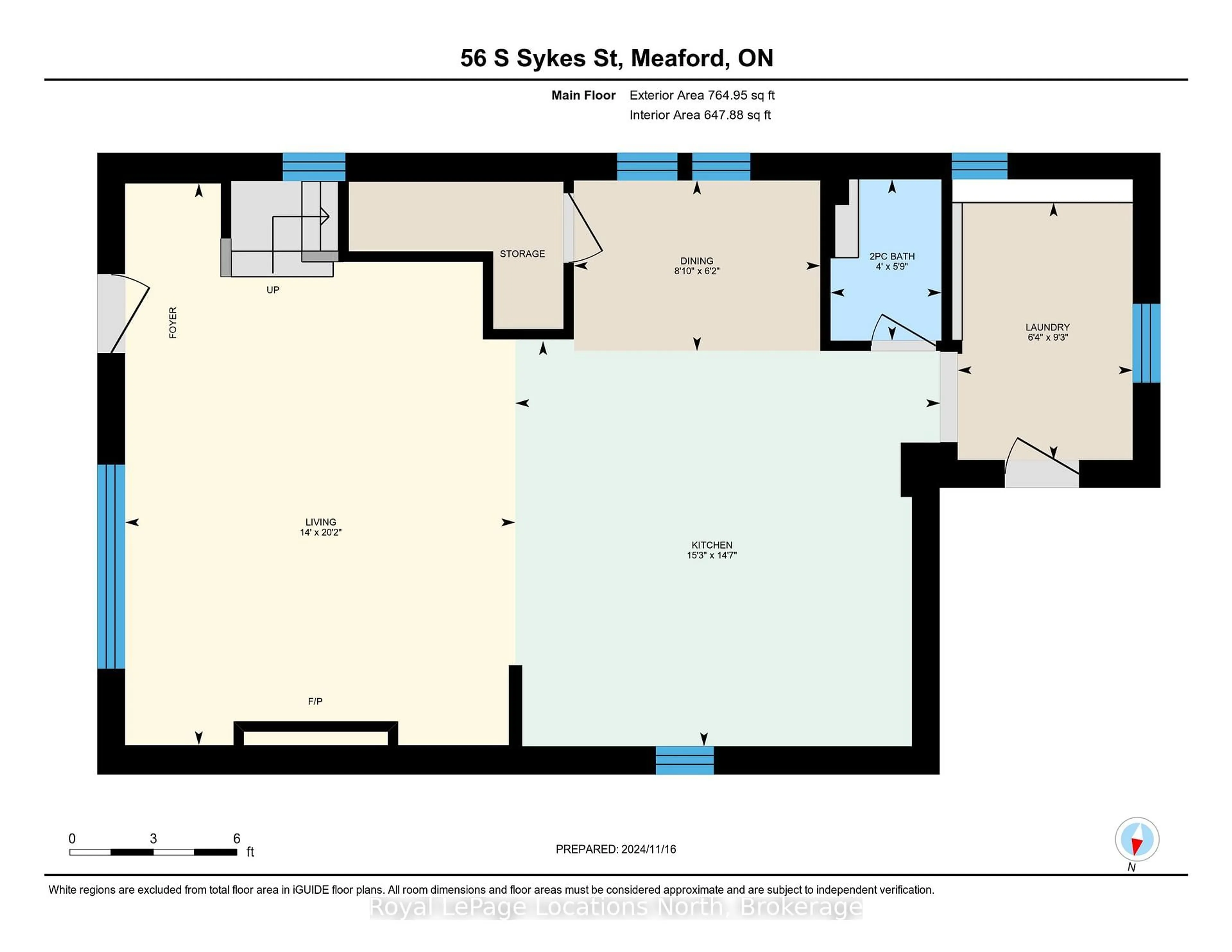 Floor plan for 56 Sykes St, Meaford Ontario N4L 1E3
