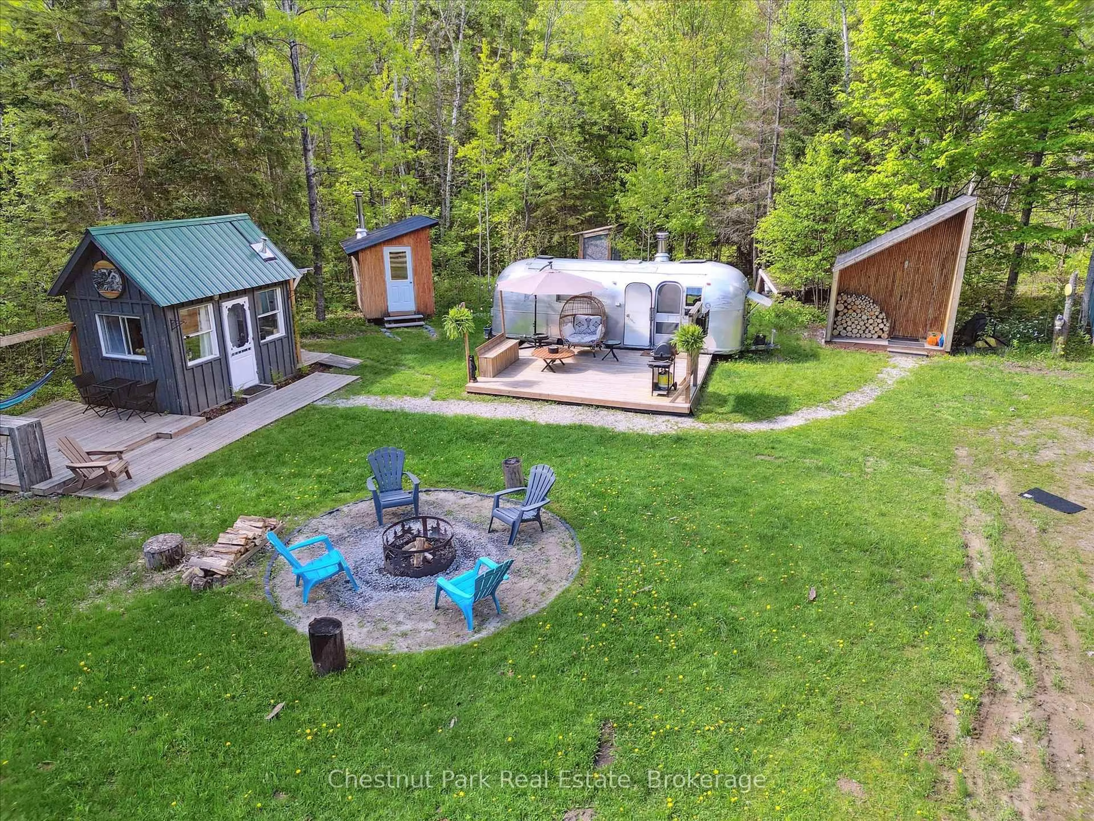 A pic from outside/outdoor area/front of a property/back of a property/a pic from drone, unknown for 216 Blackwater Lake Rd, Seguin Ontario P2A 0B6