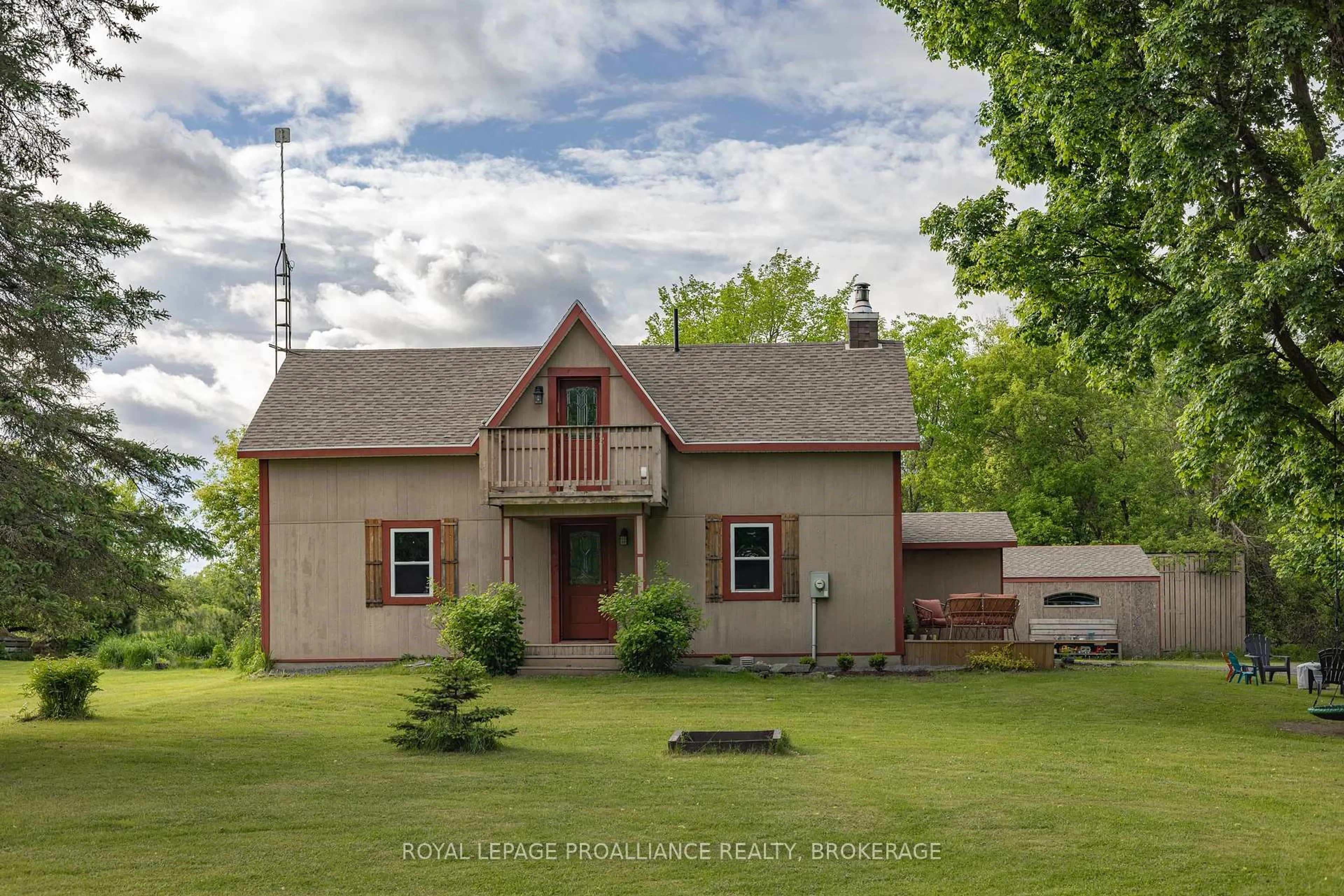 A pic from outside/outdoor area/front of a property/back of a property/a pic from drone, street for 273 County Road 20 N/A, Bissett Creek Ontario K0H 2H0