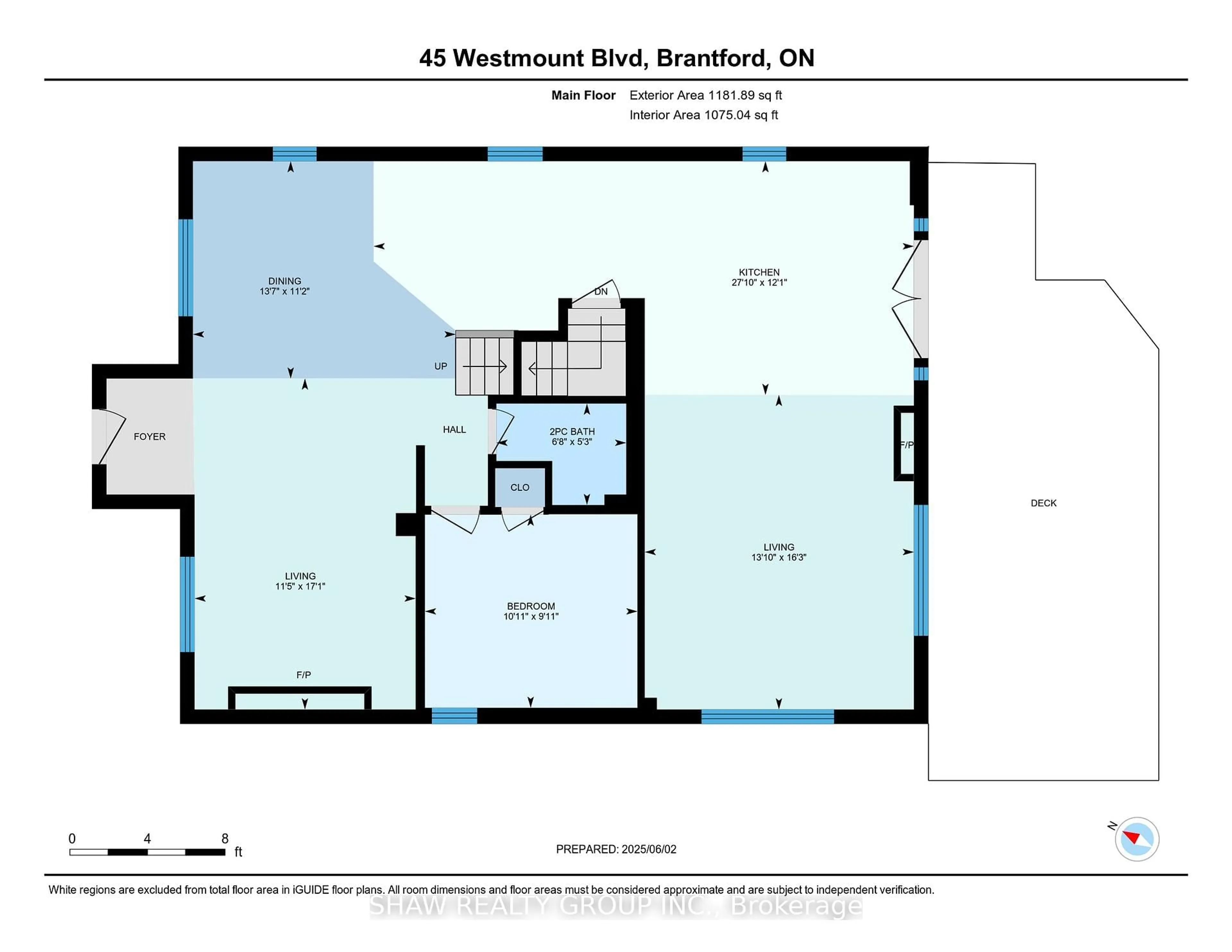 Floor plan for 46 Westmount Blvd, Brantford Ontario N3T 5J2