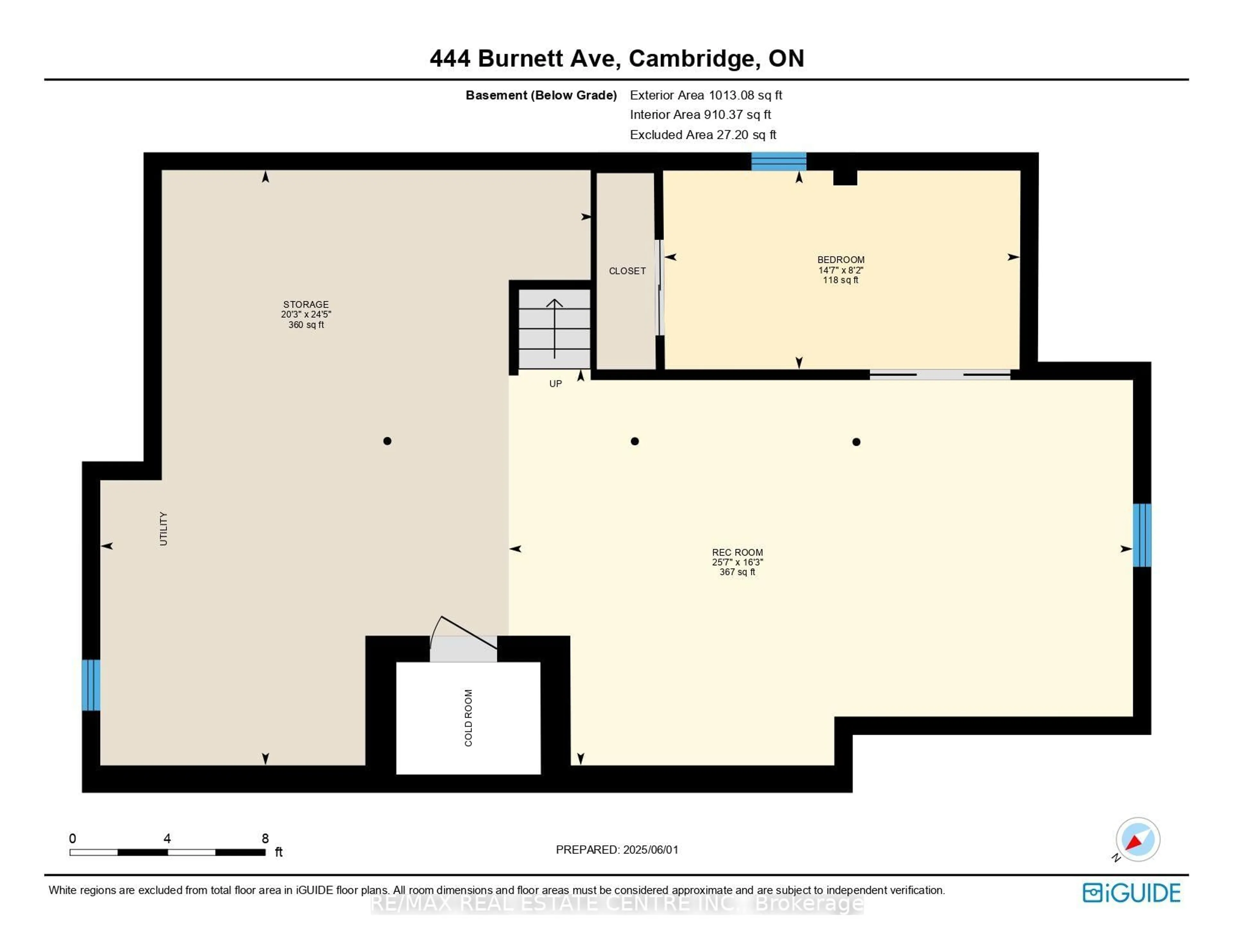 Floor plan for 444 Burnett Ave, Cambridge Ontario N1T 1L3