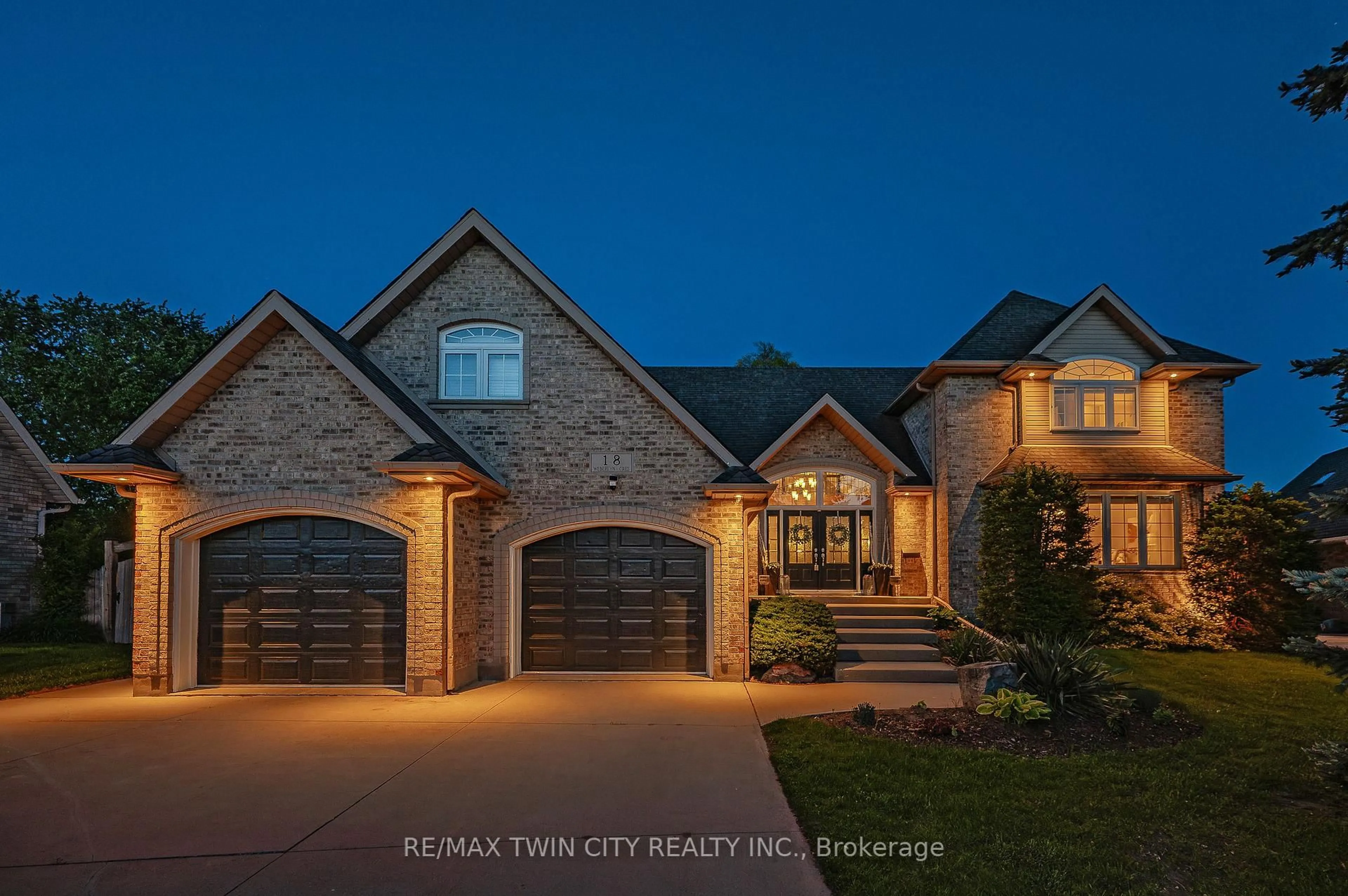 Home with brick exterior material, street for 18 Weberlyn Cres, Woolwich Ontario N0B 1N0