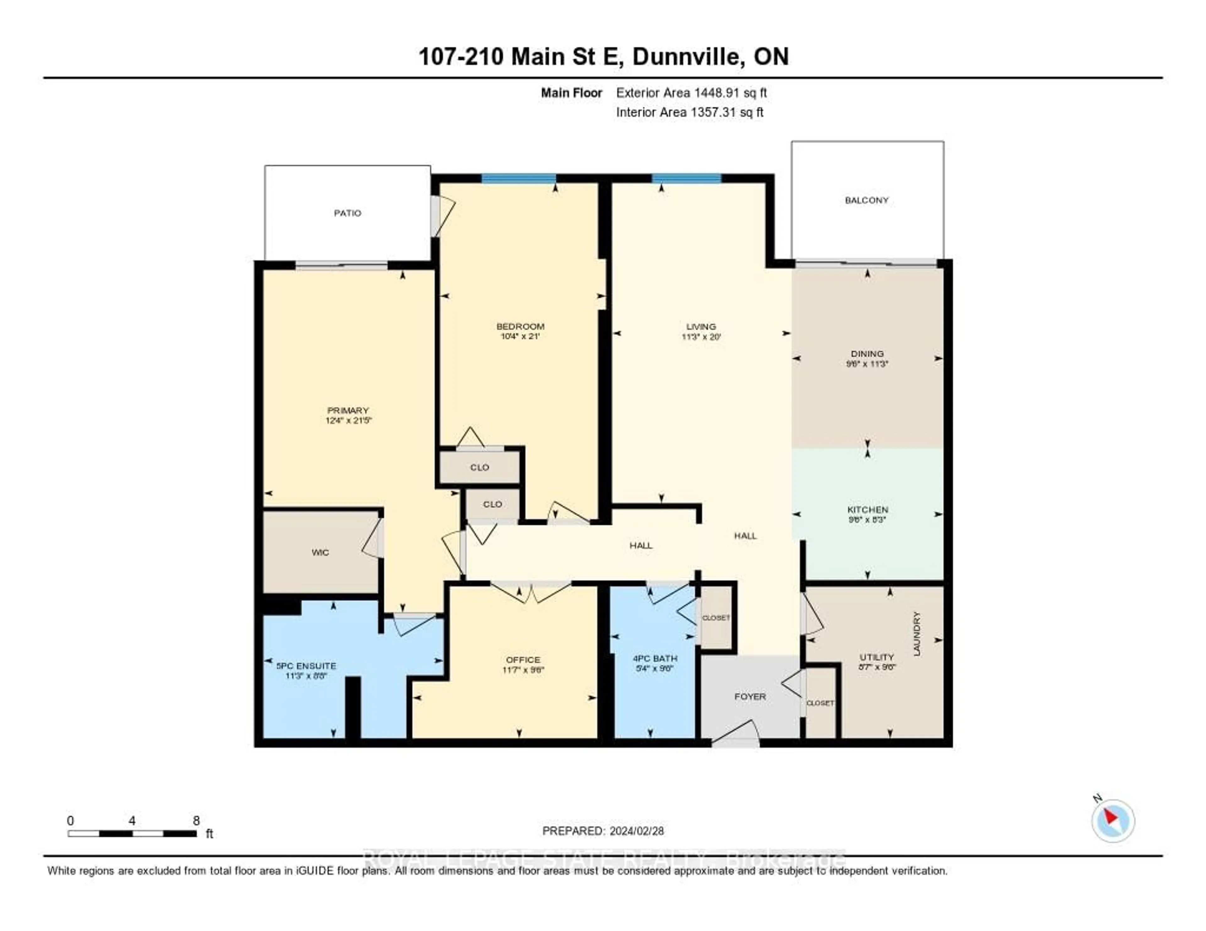 Floor plan for 210 Main St #107, Haldimand Ontario N1A 3G7