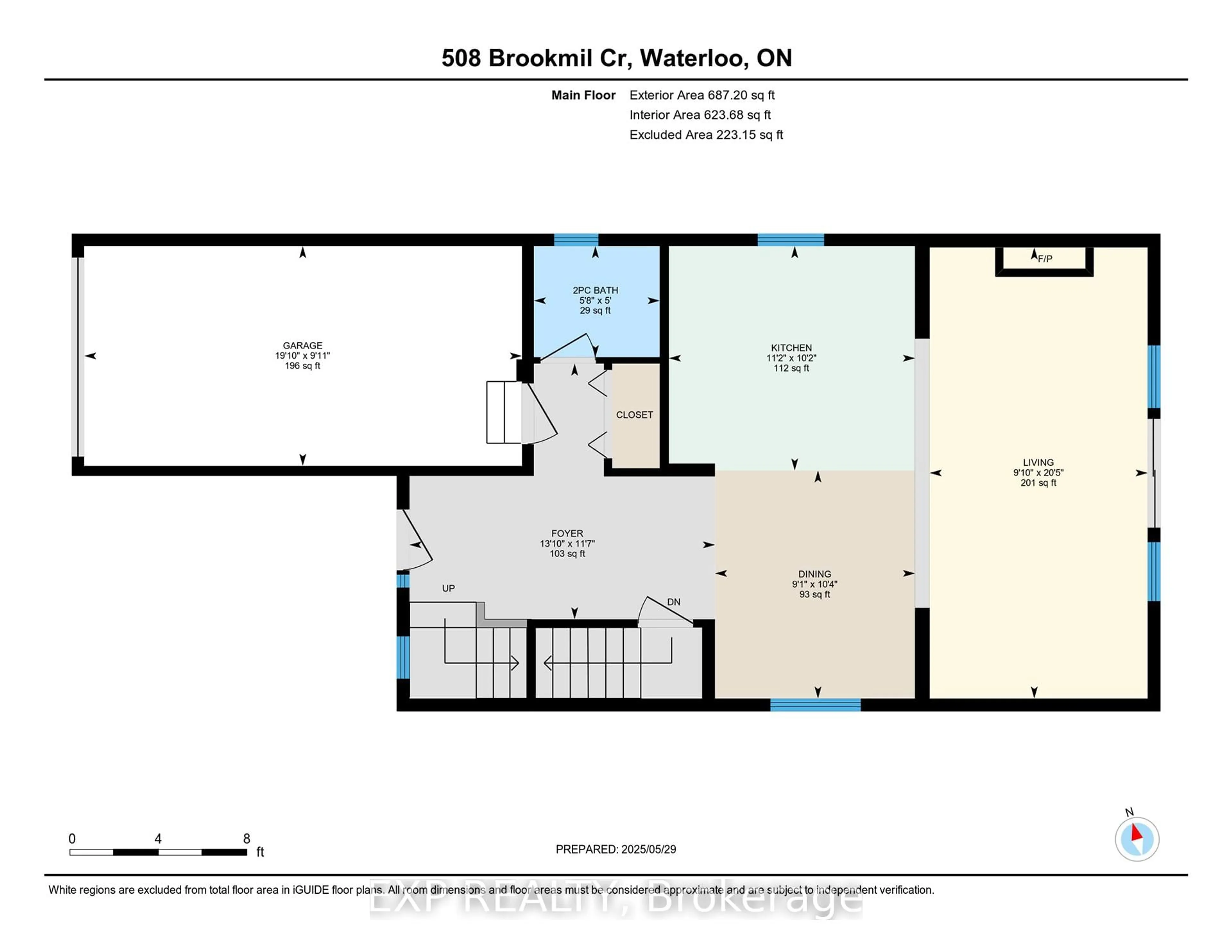 Floor plan for 508 Brookmill Cres, Waterloo Ontario N2V 2M1