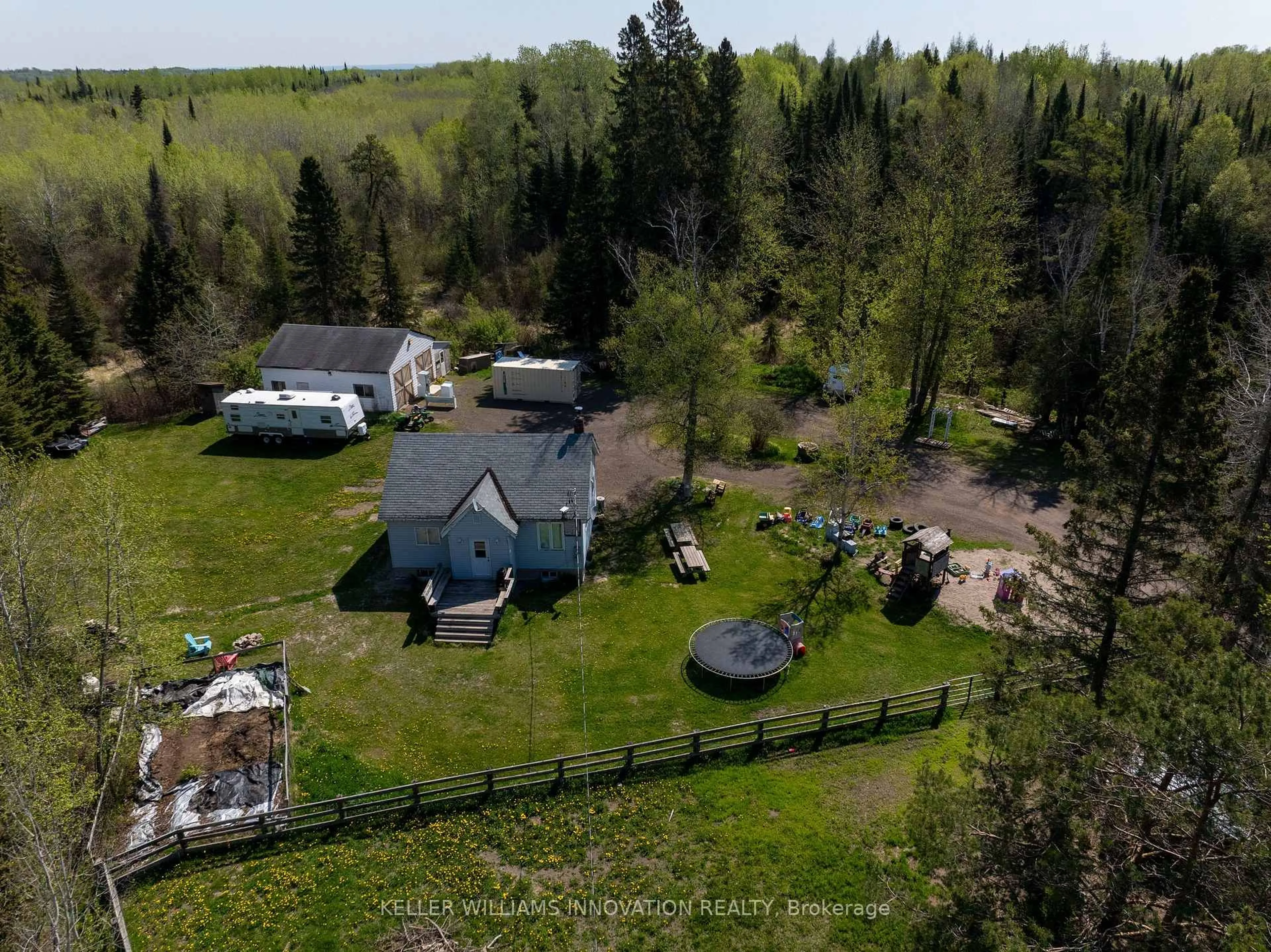 A pic from outside/outdoor area/front of a property/back of a property/a pic from drone, unknown for 611 Road 5 N/A, Shuniah Ontario P0T 2M0