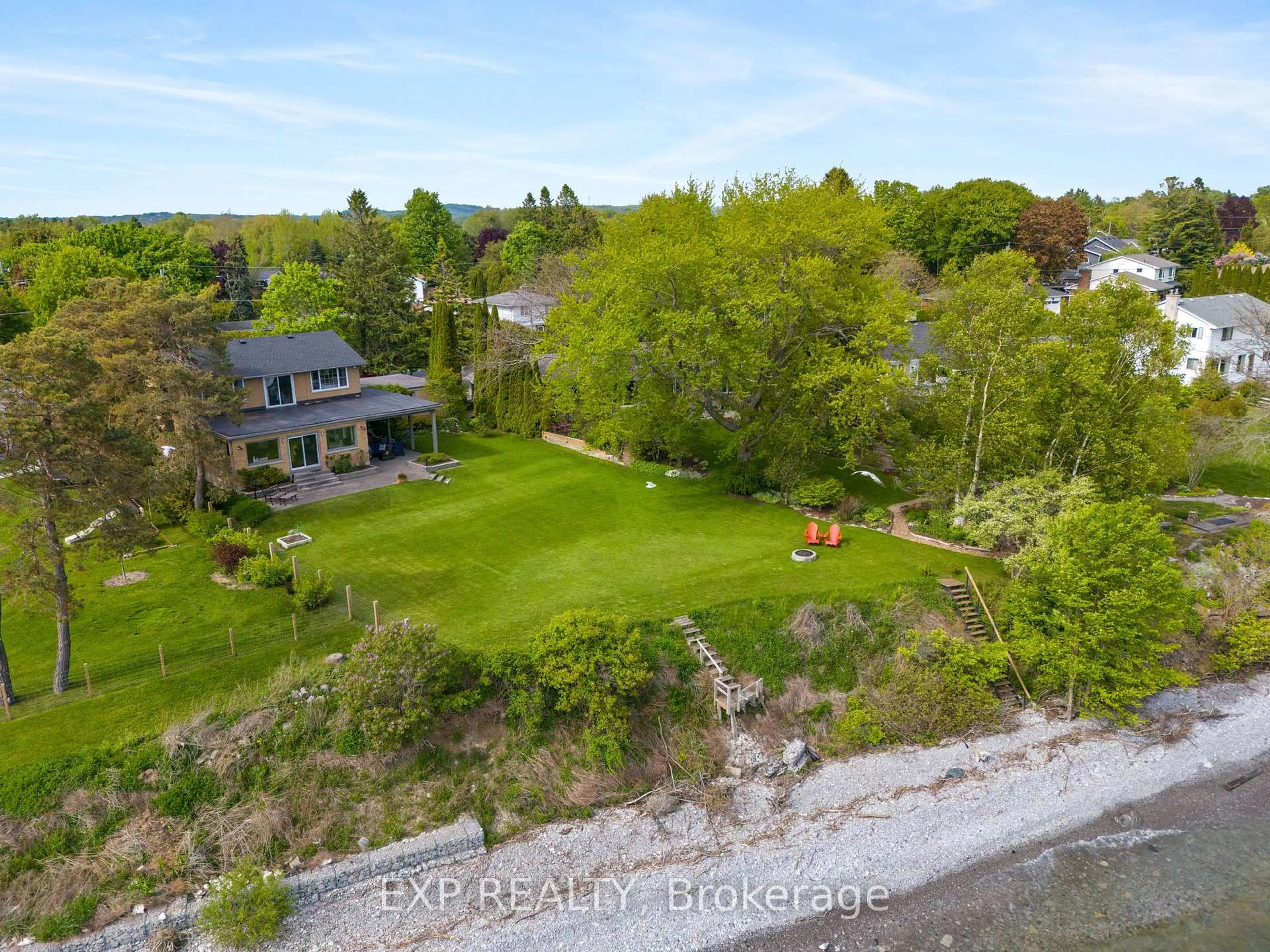 A pic from outside/outdoor area/front of a property/back of a property/a pic from drone, water/lake/river/ocean view for 519 Lakeshore Rd, Cobourg Ontario K9A 1S4