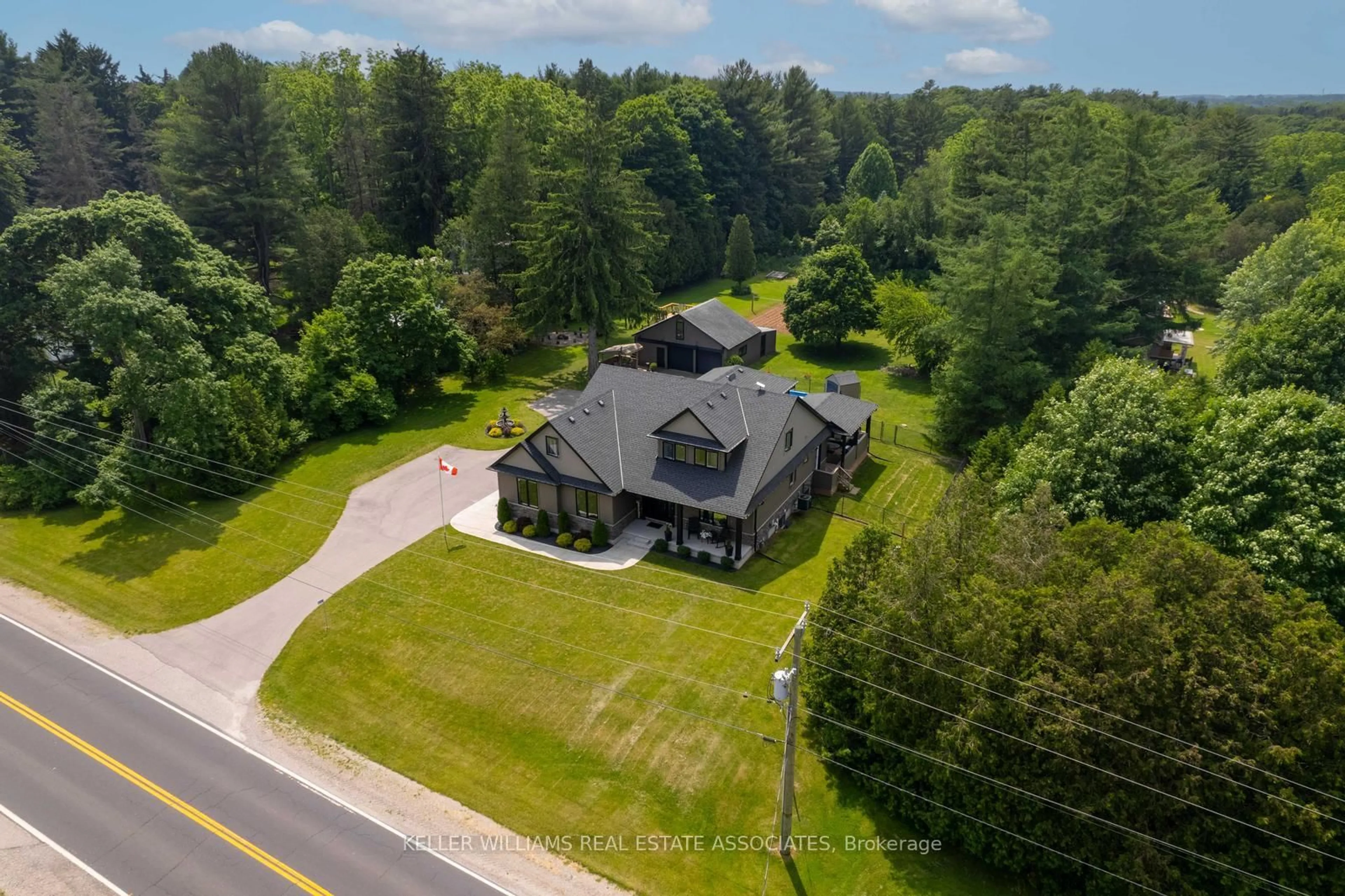 A pic from outside/outdoor area/front of a property/back of a property/a pic from drone, unknown for 8037 Springwater Rd, Central Elgin Ontario N5H 2R4