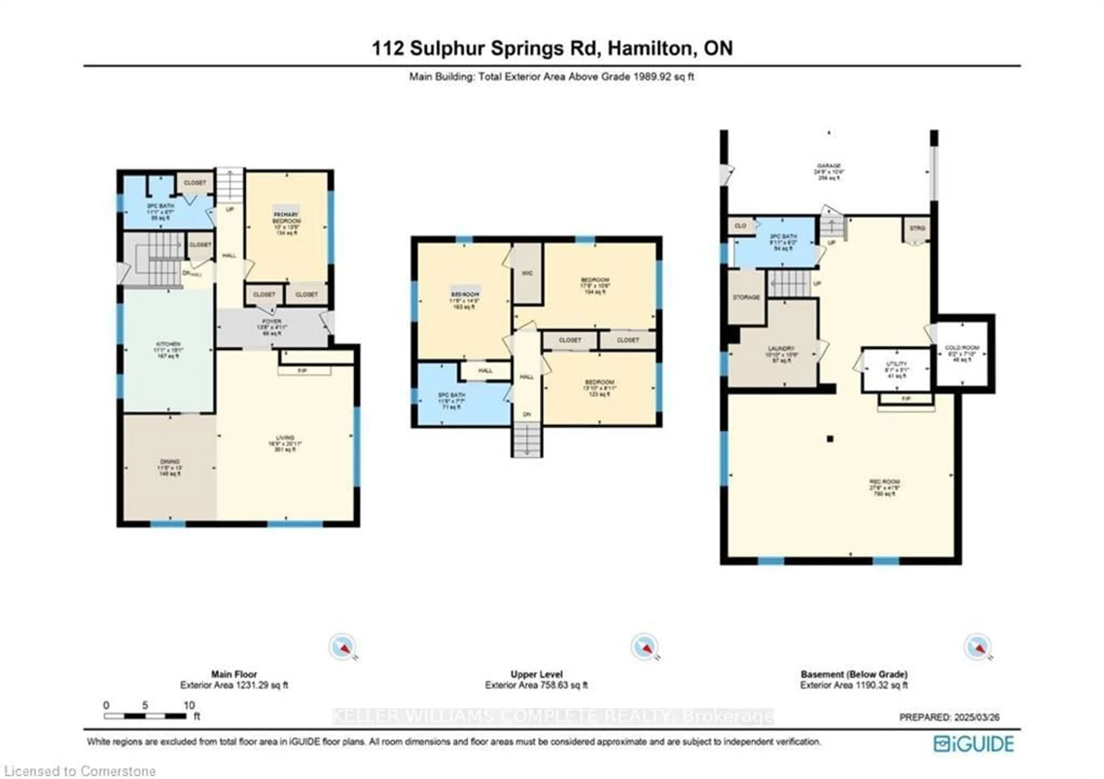 Floor plan for 112 Sulphur Springs Rd, Hamilton Ontario L9G 1M1