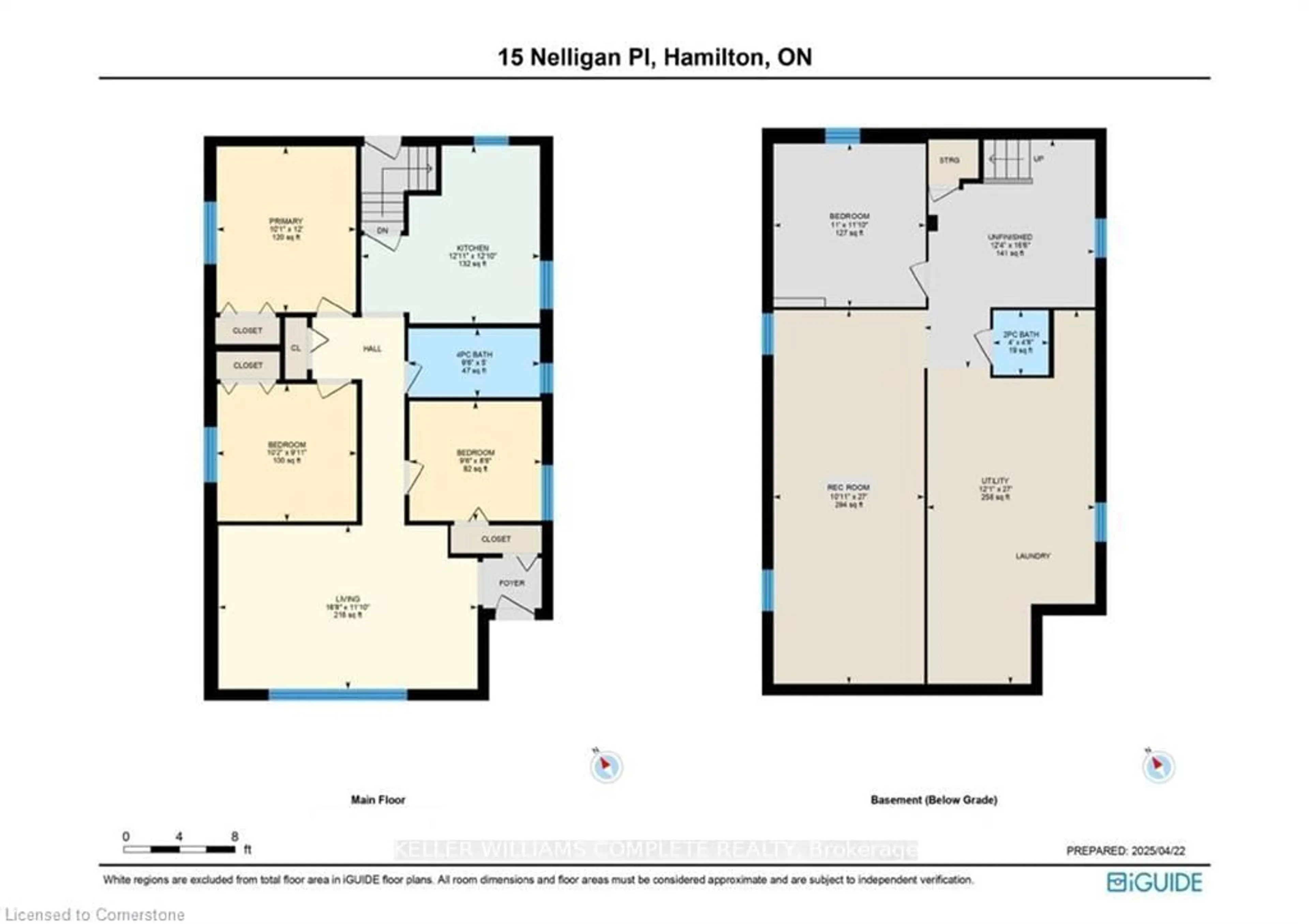 Floor plan for 15 Nelligan Pl, Hamilton Ontario L8K 4X6