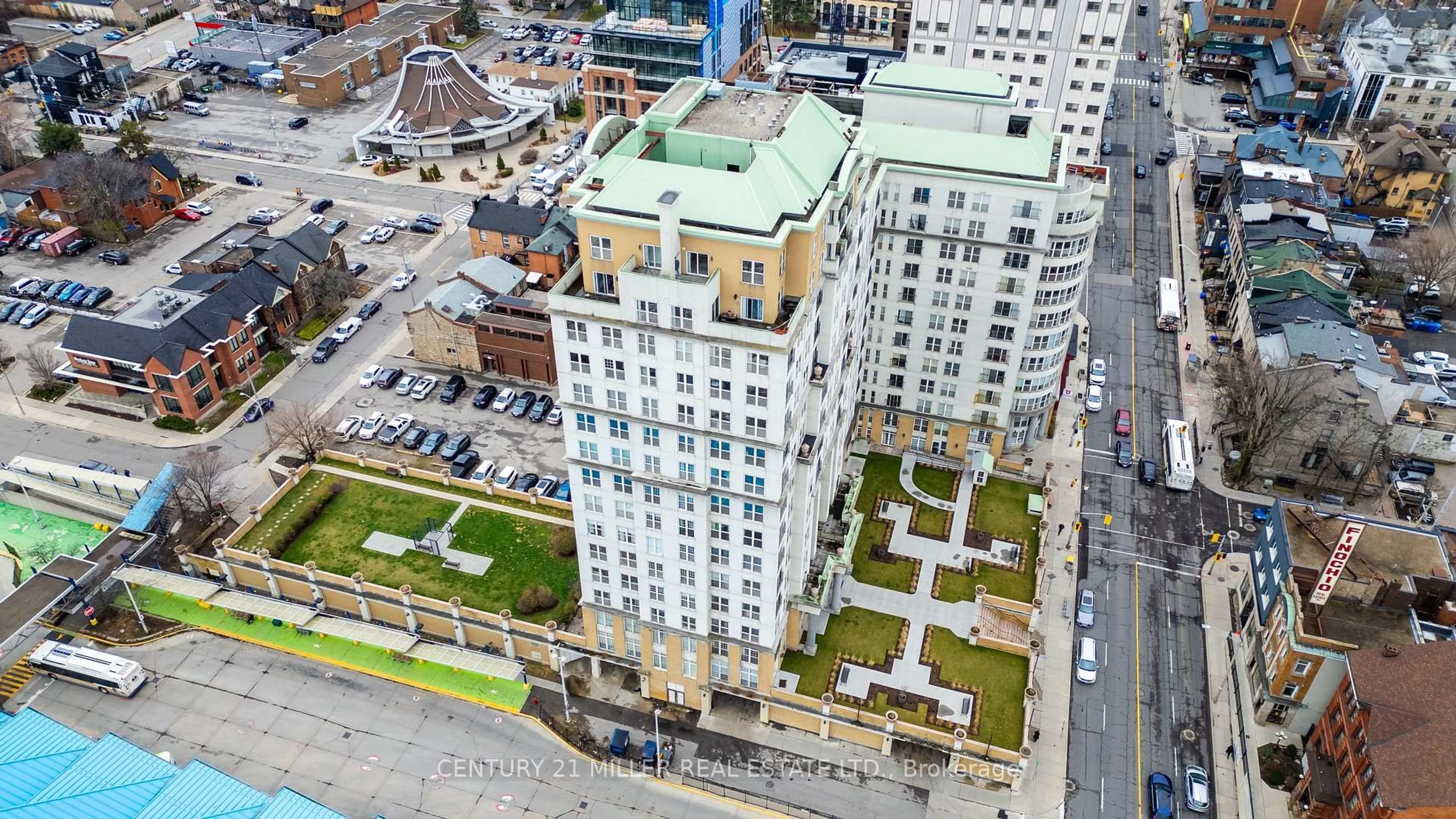 A pic from outside/outdoor area/front of a property/back of a property/a pic from drone, city buildings view from balcony for 135 James St #315, Hamilton Ontario L8P 2Z6