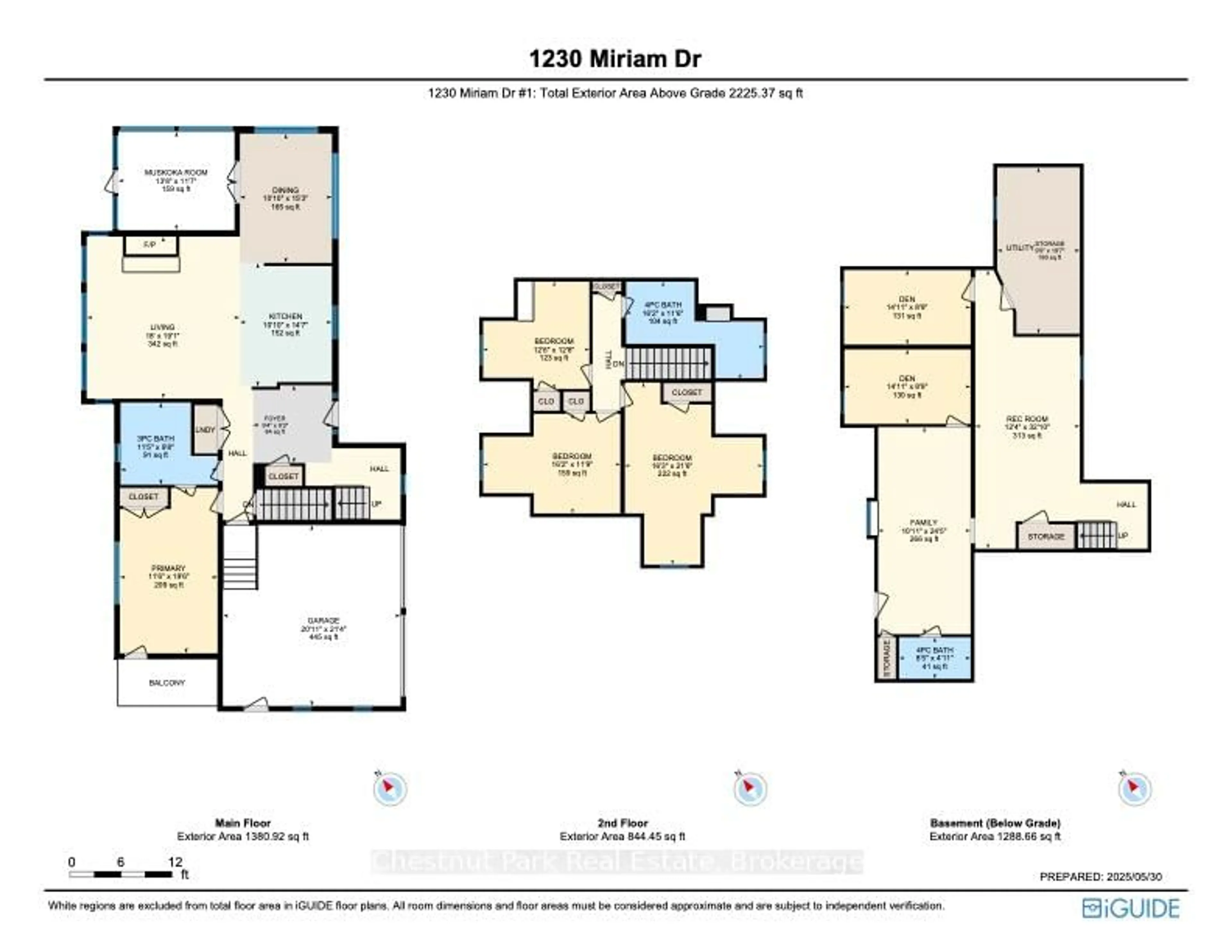 Floor plan for 1230 MIRIAM Dr #1 & 2, Bracebridge Ontario P1L 1X1