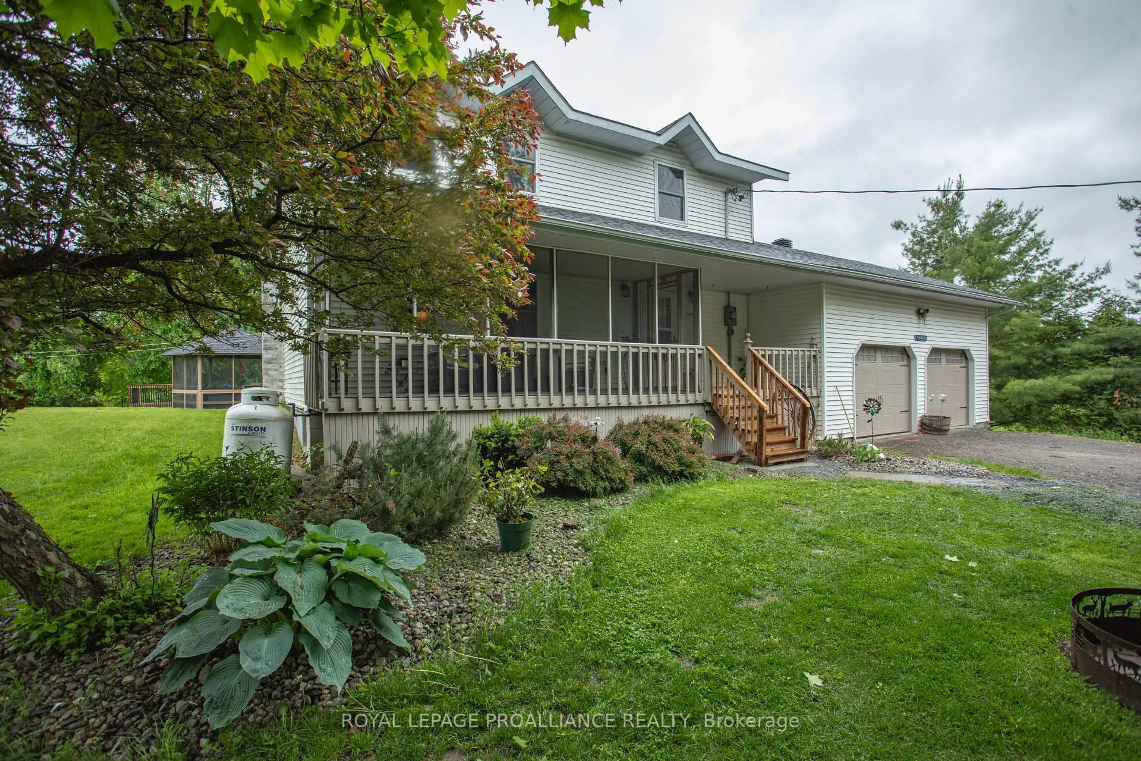 Home with vinyl exterior material, street for 5460 Hinchinbrooke Rd, Hartington Ontario K0H 1W0