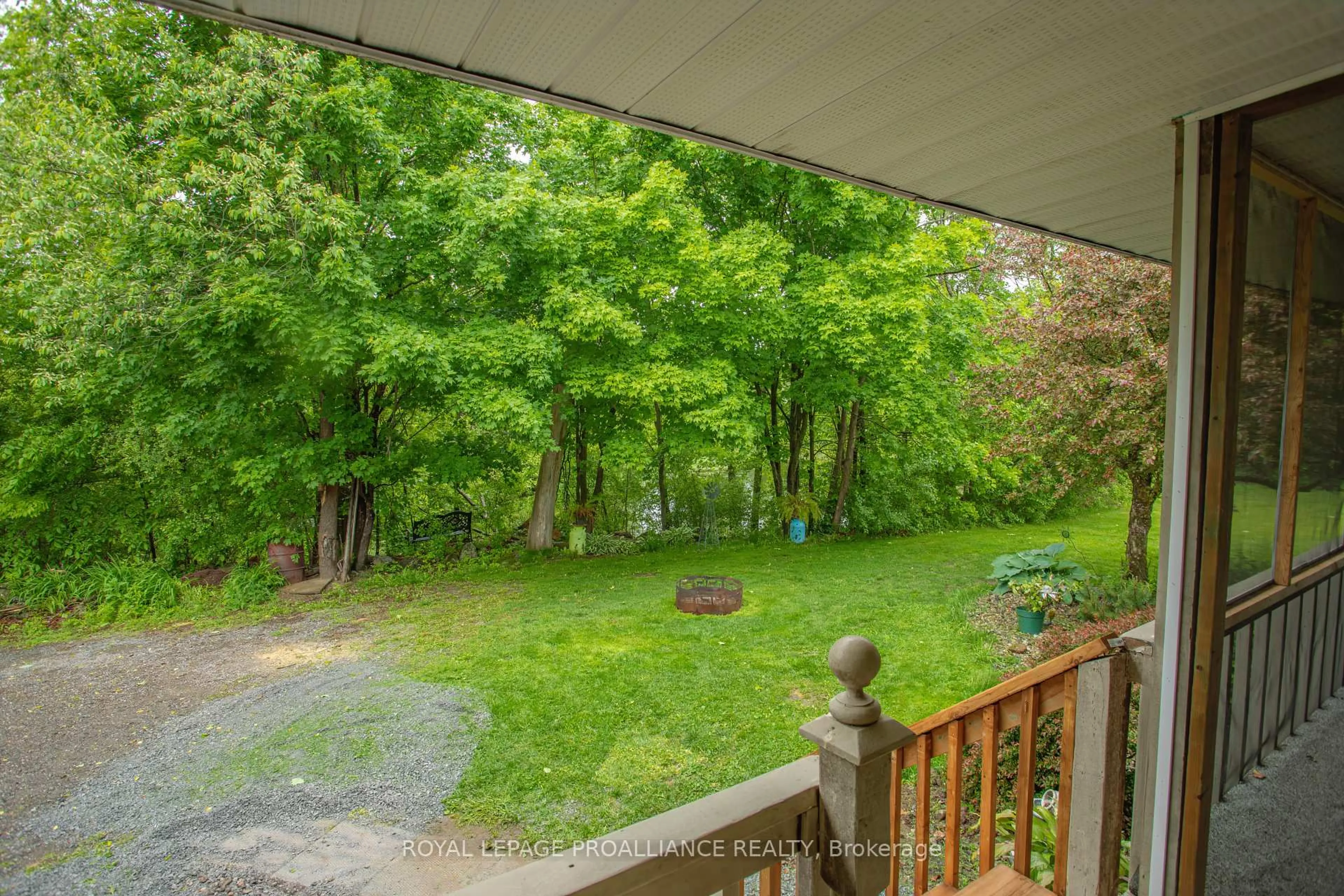 Patio, forest/trees view for 5460 Hinchinbrooke Rd, Hartington Ontario K0H 1W0