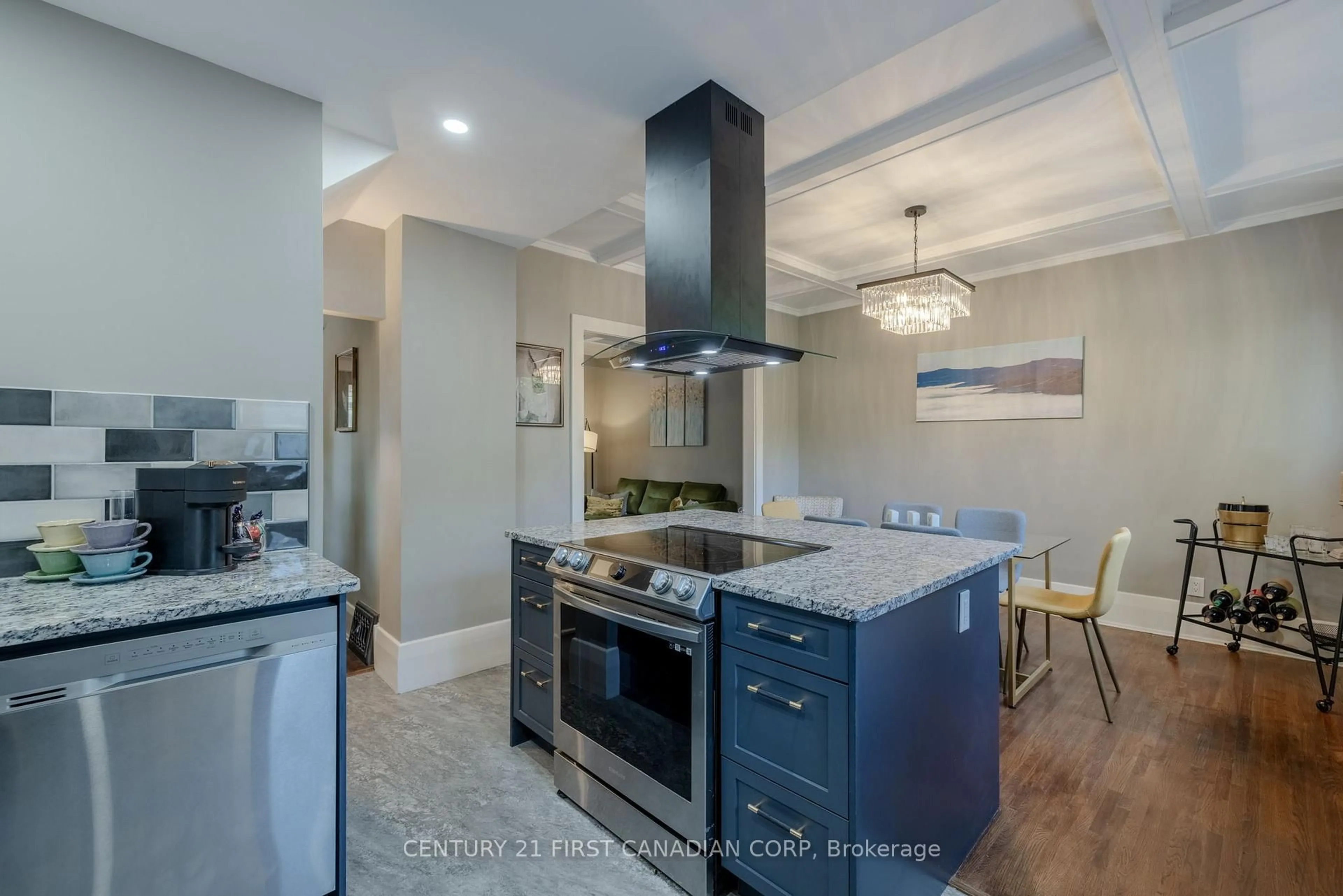 Open concept kitchen, ceramic/tile floor for 170 Langarth St, London South Ontario N6C 1Z5