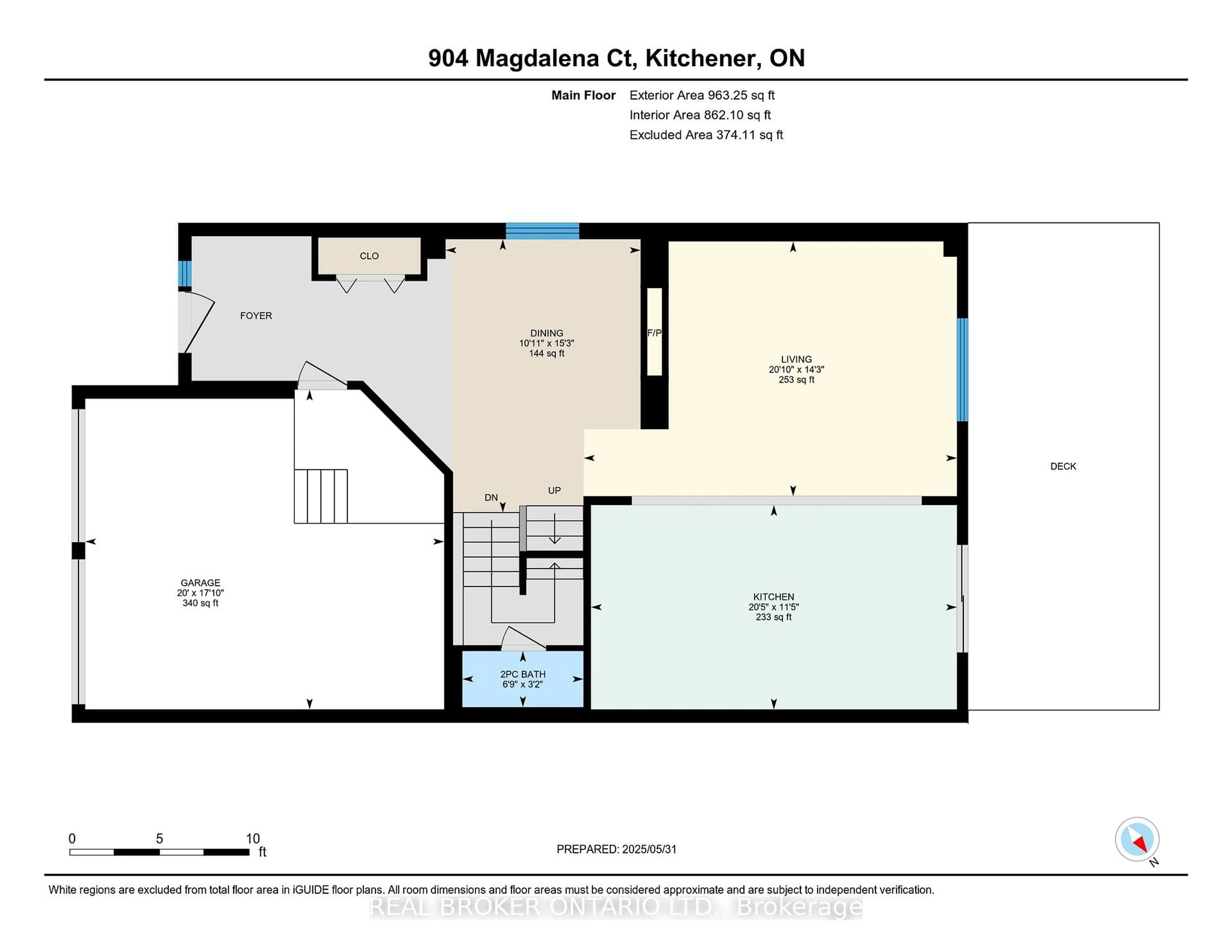 Floor plan for 904 Magdalena Crt, Kitchener Ontario N2E 0B3