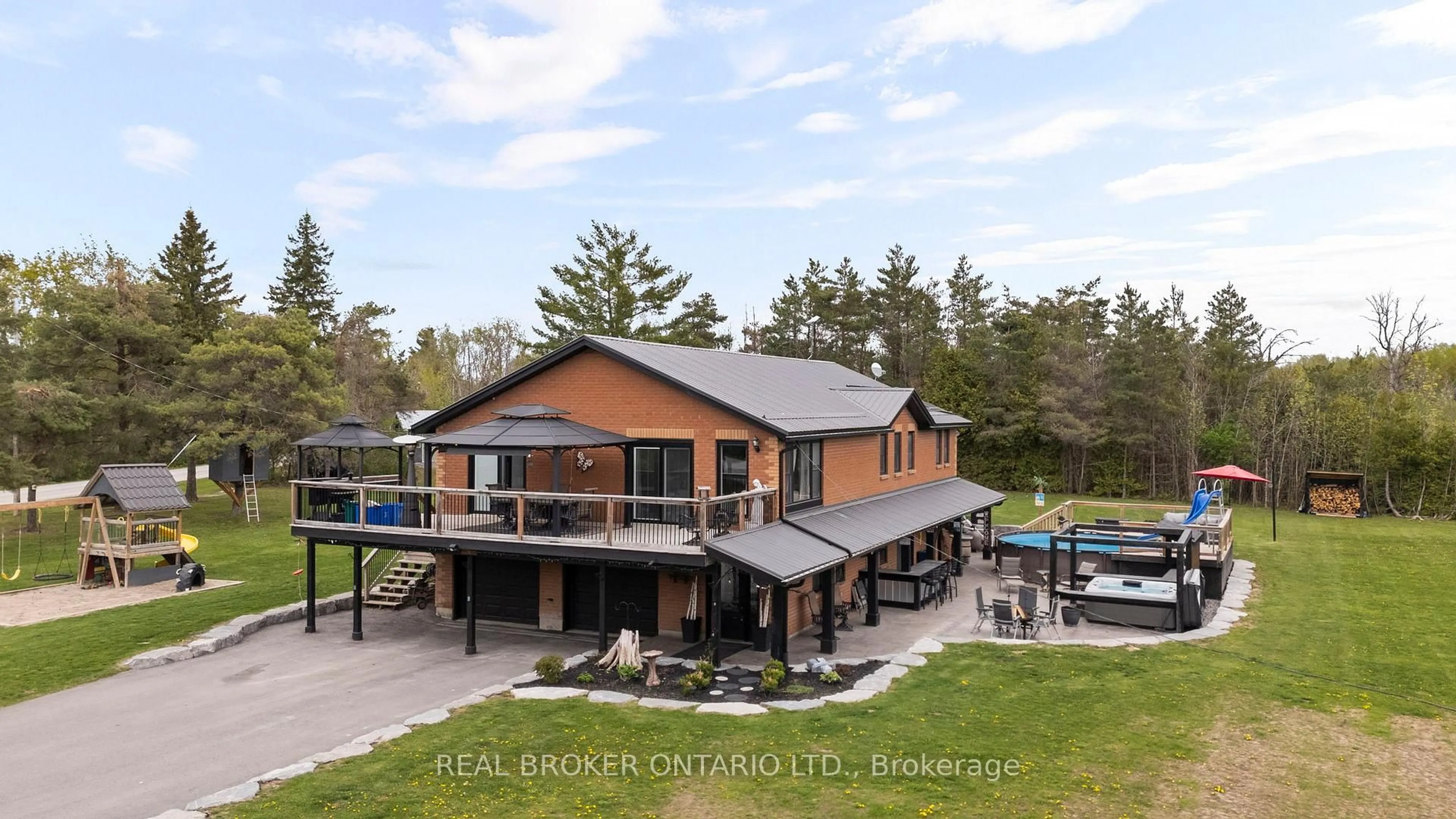 A pic from outside/outdoor area/front of a property/back of a property/a pic from drone, water/lake/river/ocean view for 48 Campbell Beach Rd, Kawartha Lakes Ontario L0K 1B0