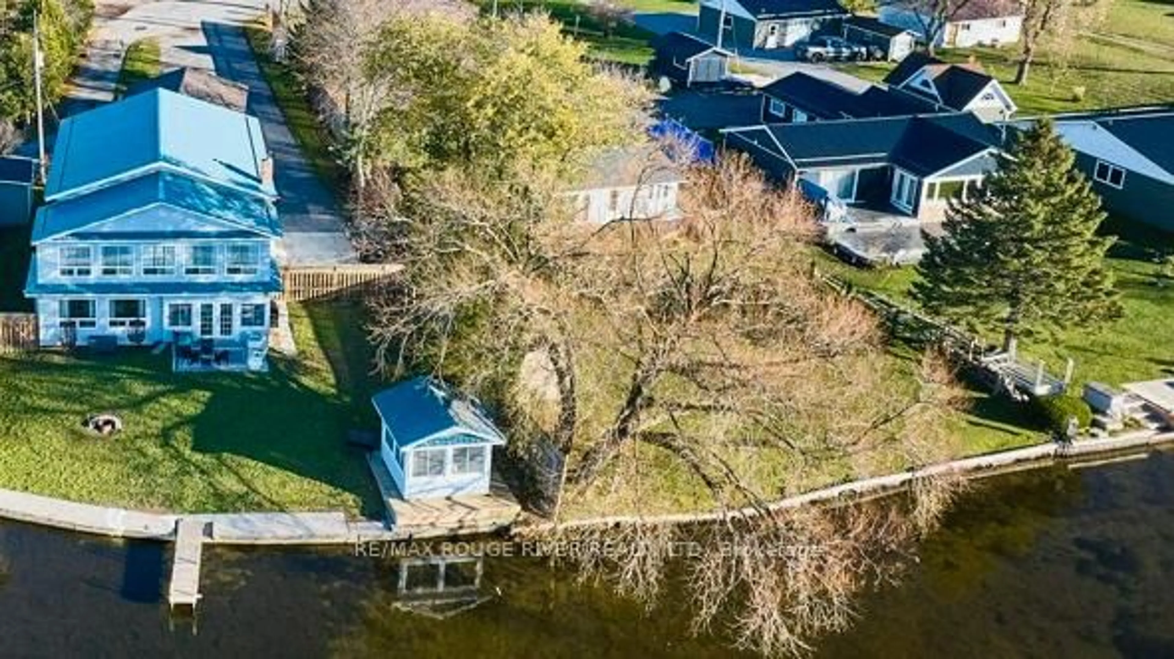 A pic from outside/outdoor area/front of a property/back of a property/a pic from drone, water/lake/river/ocean view for 81 Laird Dr, Kawartha Lakes Ontario K9V 4R6