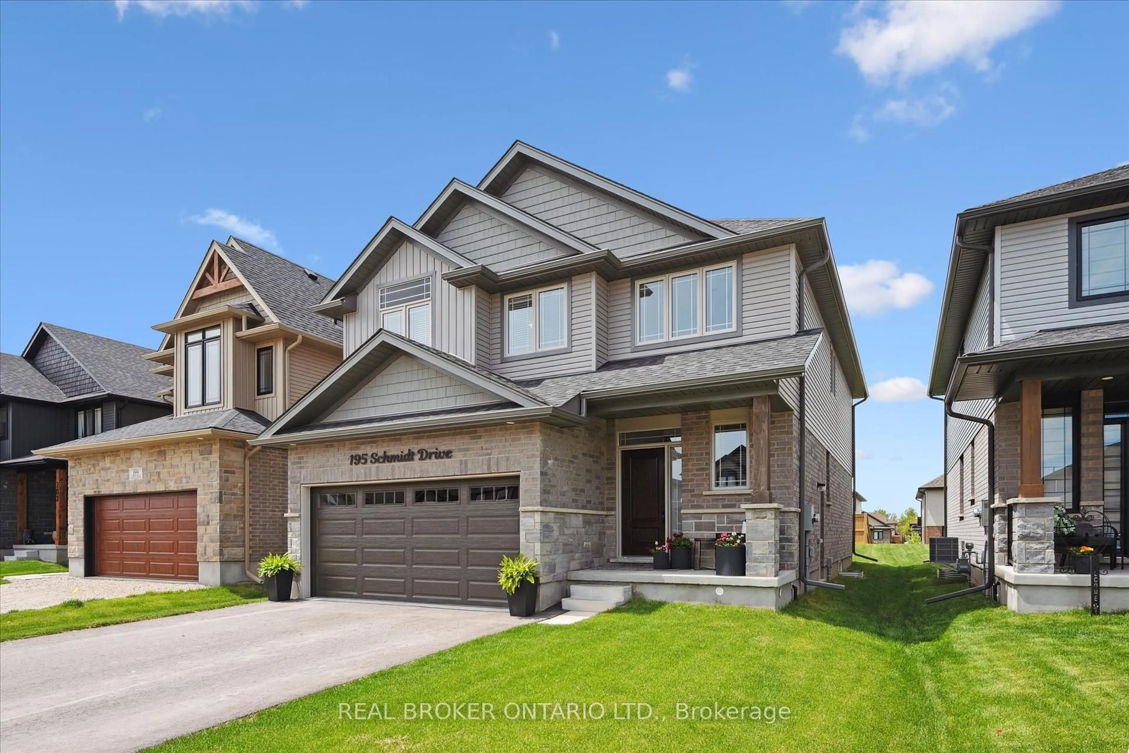 Home with brick exterior material, street for 195 Schmidt Dr, Wellington North Ontario N0G 1A0
