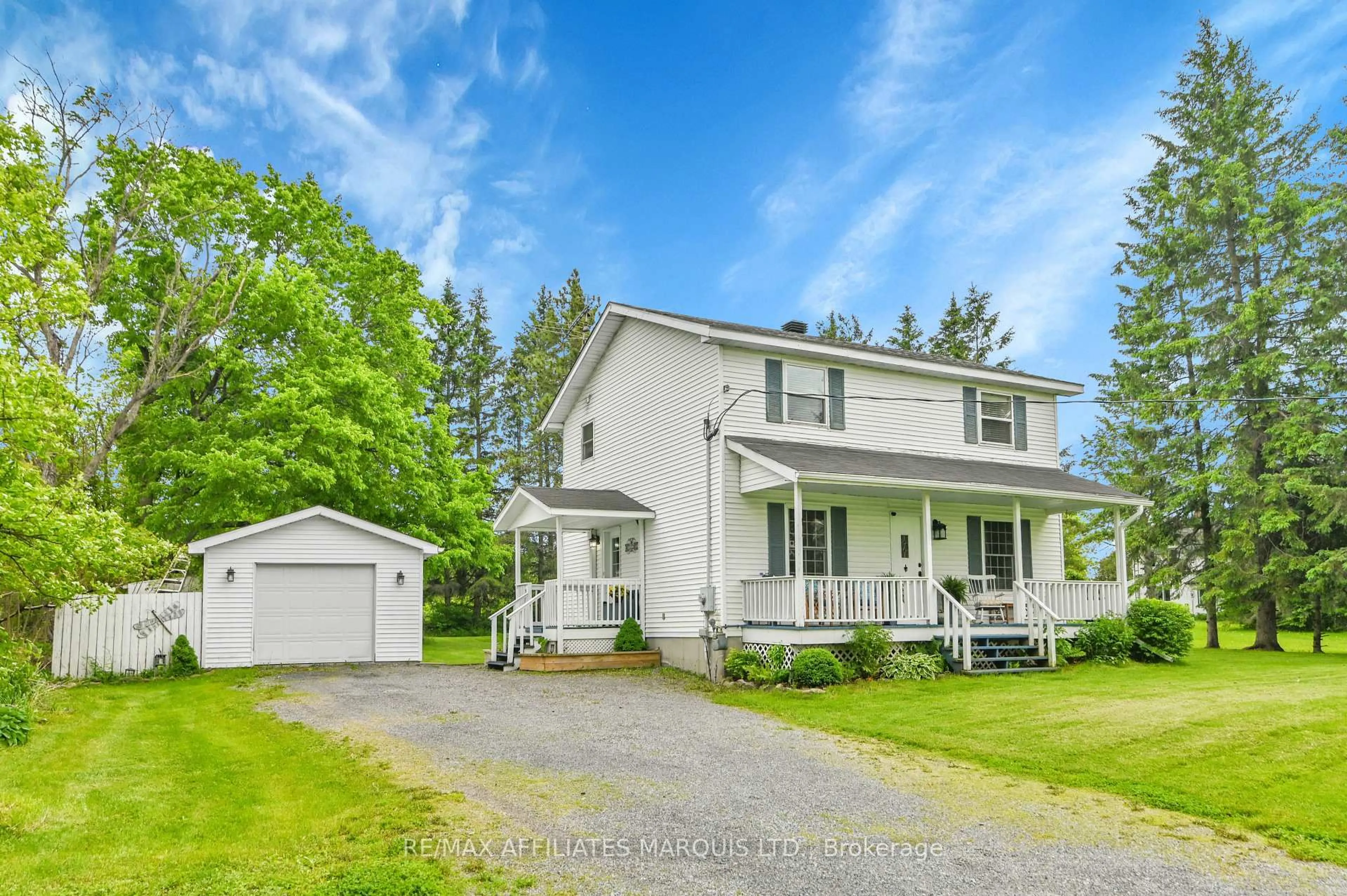 A pic from outside/outdoor area/front of a property/back of a property/a pic from drone, street for 17204 County Rd 18 Rd, South Stormont Ontario K0C 1P0