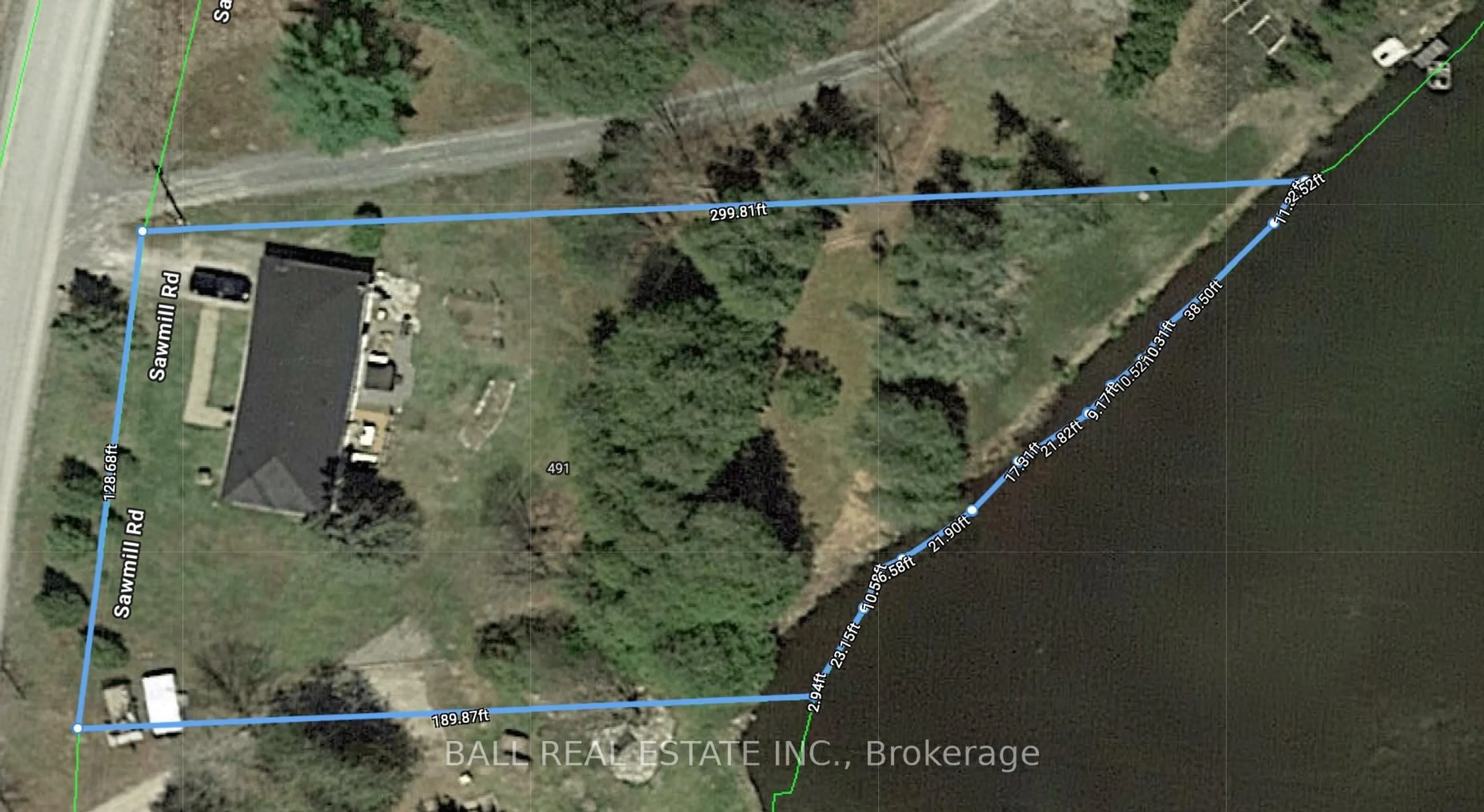 A pic from outside/outdoor area/front of a property/back of a property/a pic from drone, water/lake/river/ocean view for 491 Sawmill Rd, Douro-Dummer Ontario K0L 2H0