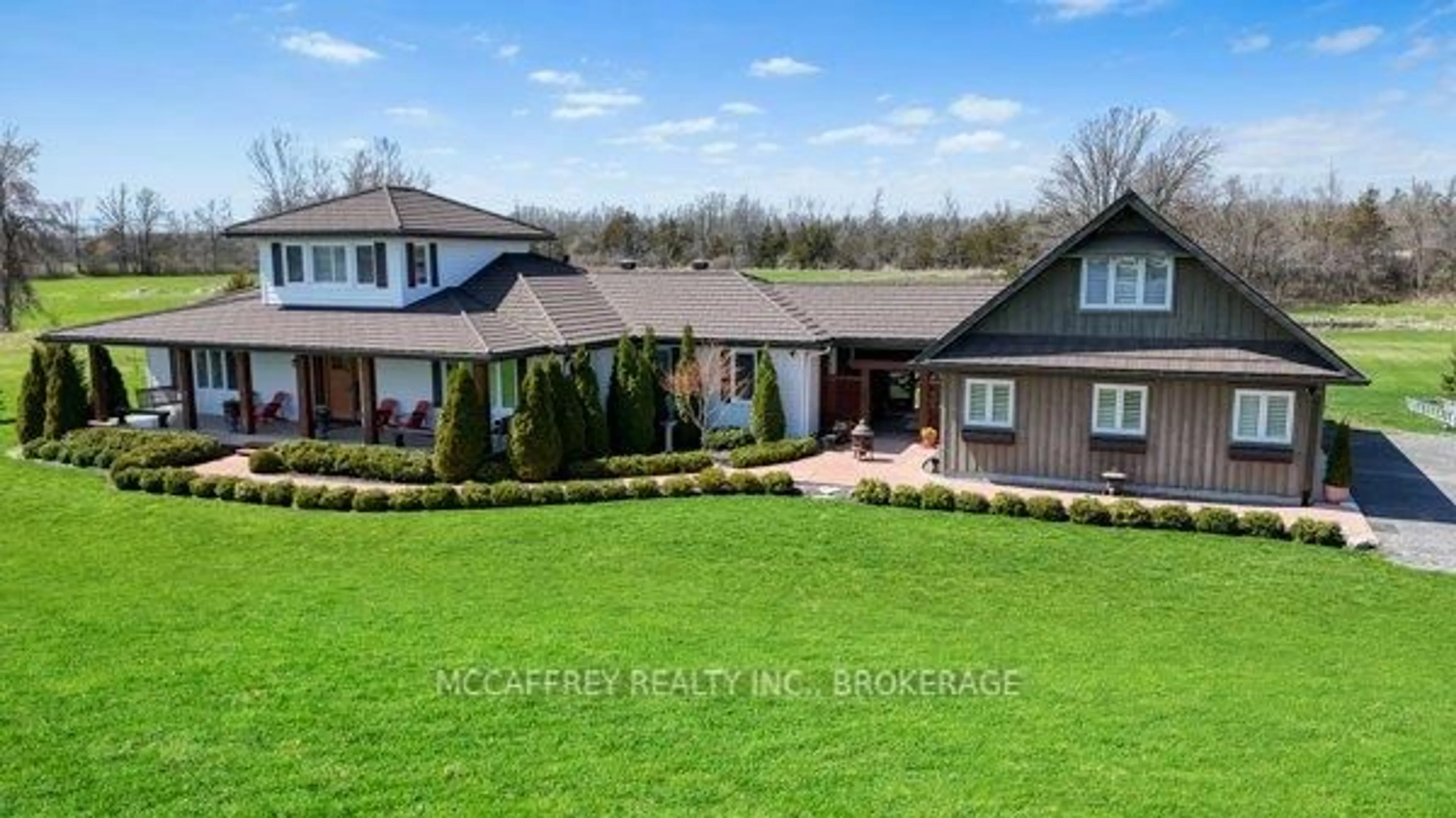 A pic from outside/outdoor area/front of a property/back of a property/a pic from drone, unknown for 4640 County Rd 9, Napanee Ontario K7R 3K8