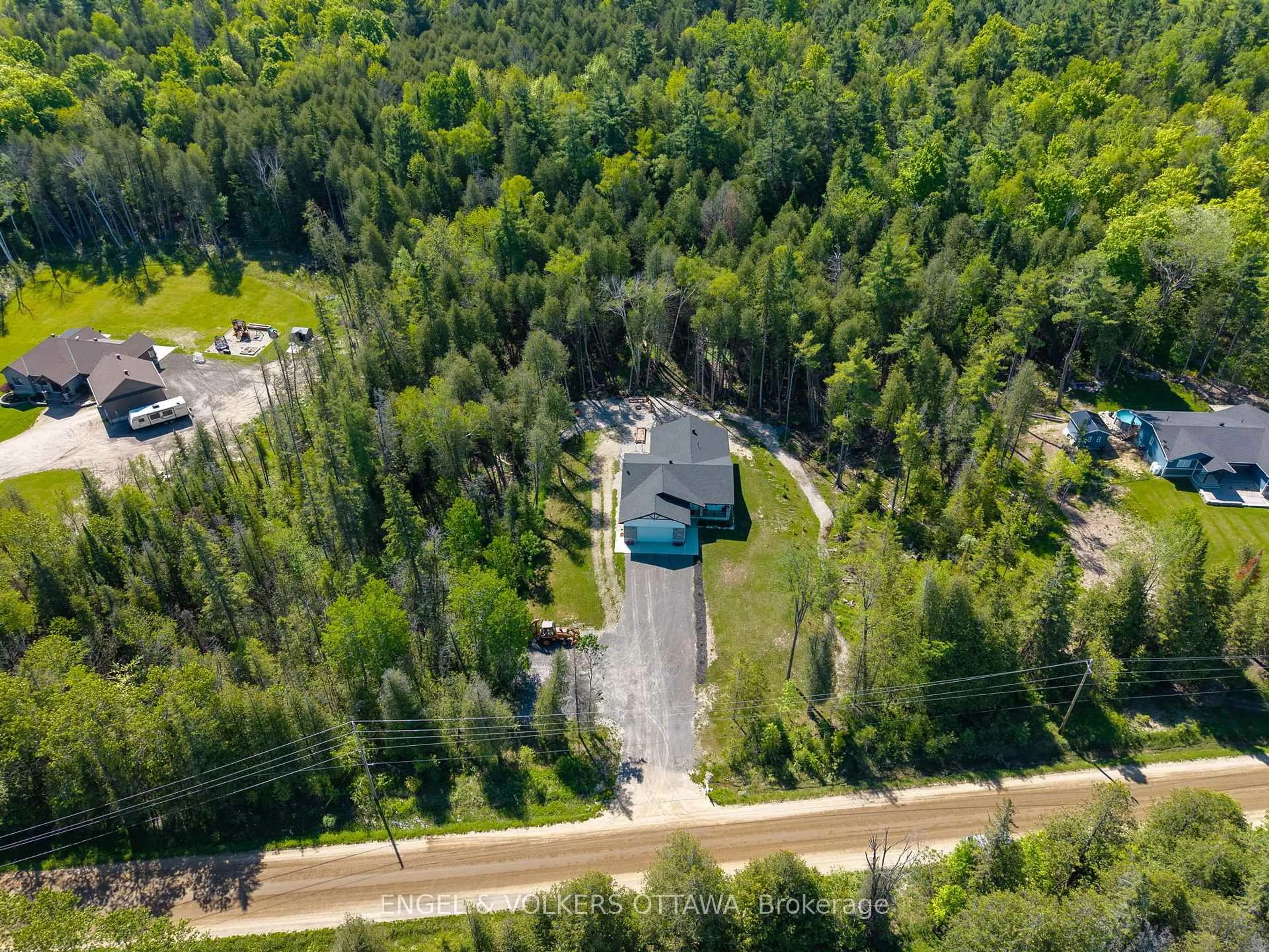 A pic from outside/outdoor area/front of a property/back of a property/a pic from drone, forest/trees view for 397 Lime Kiln Rd, Renfrew Ontario K7V 3Z4