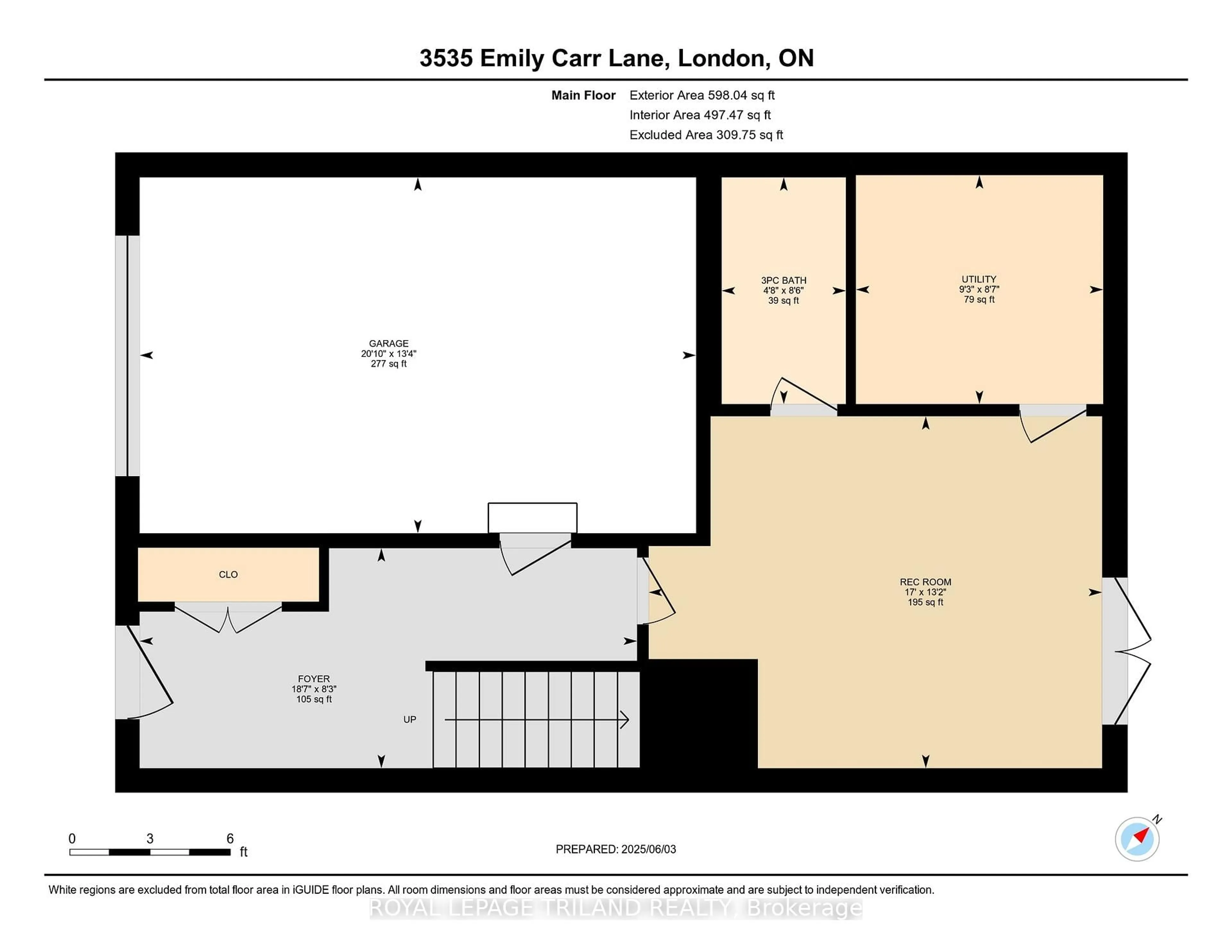 Floor plan for 3535 Emily Carr Lane, London South Ontario N6L 0H7