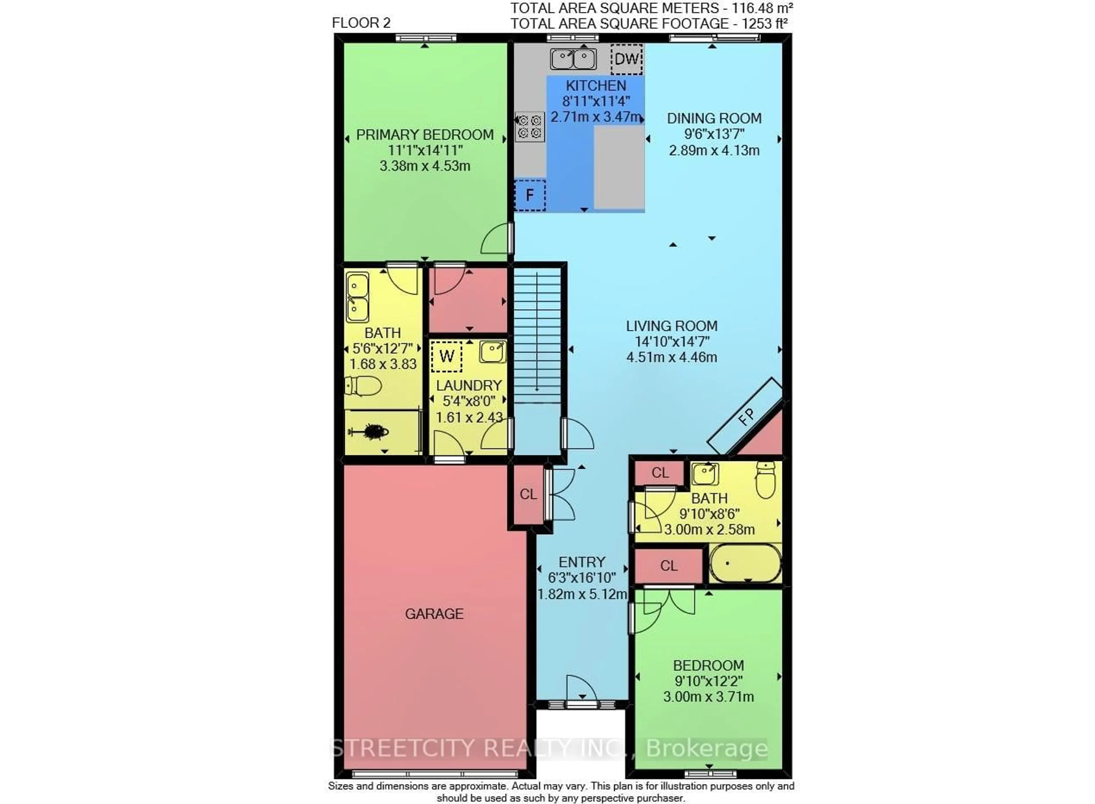 Floor plan for 9861 Glendon Dr #126, Middlesex Centre Ontario N0L 1R0