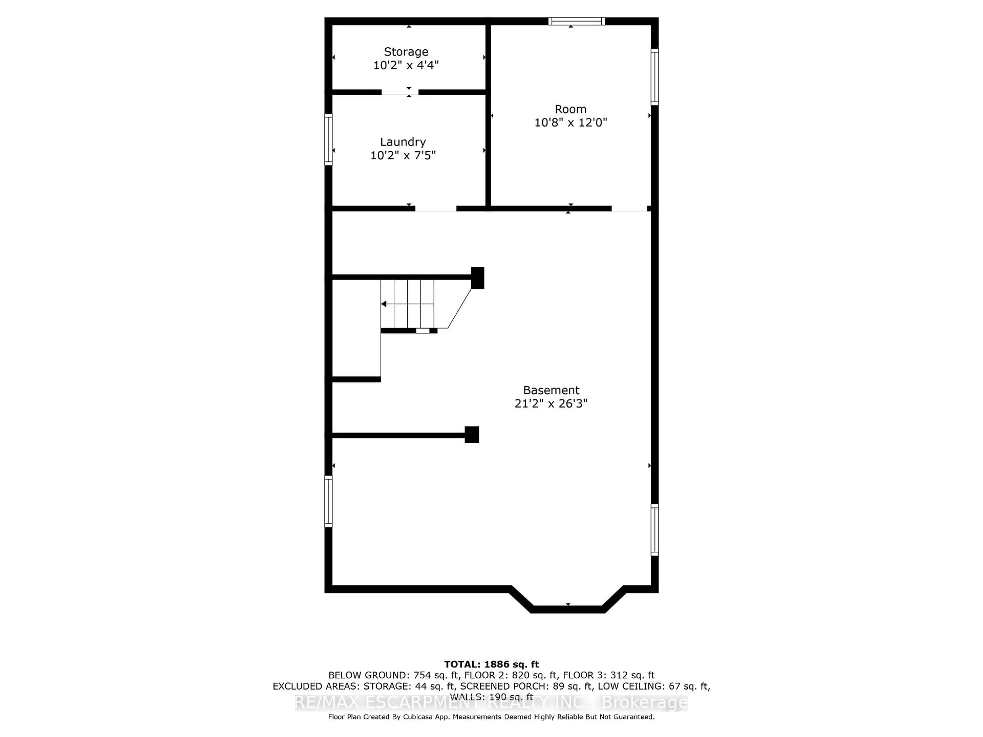 Floor plan for 55 Harmony Ave, Hamilton Ontario L8H 4X3