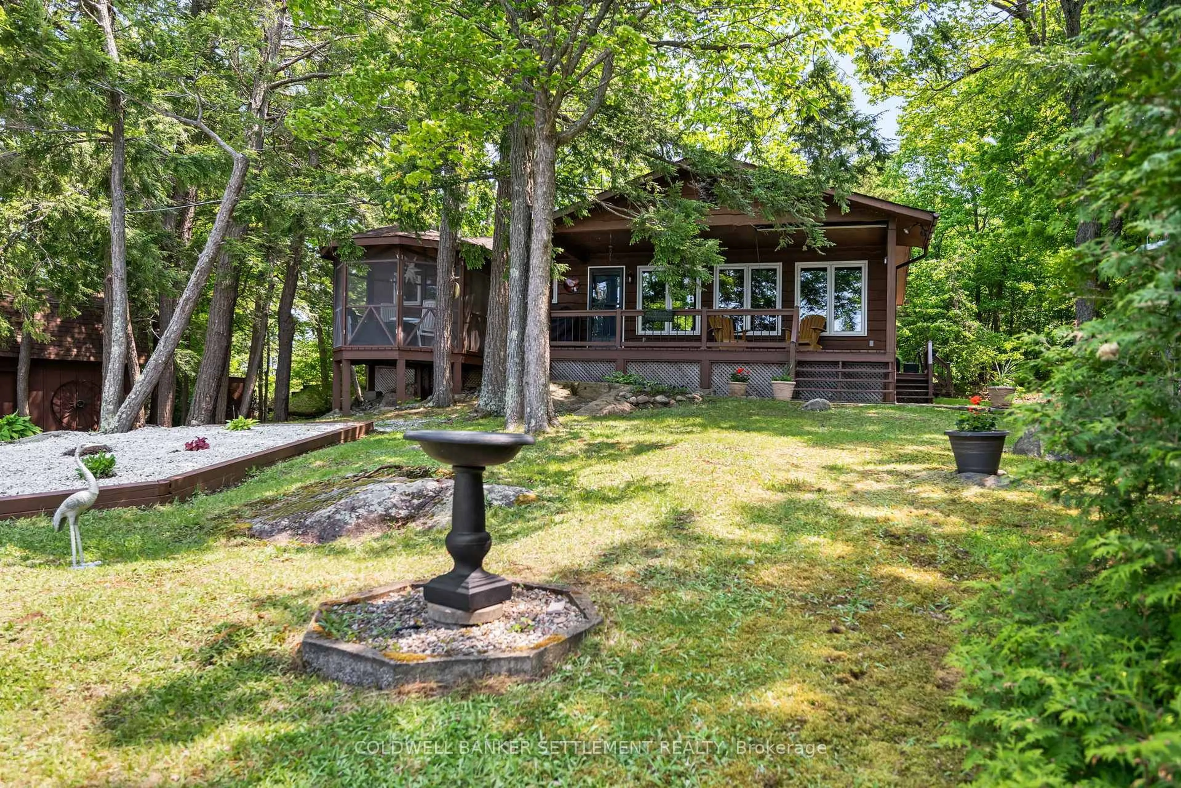 Patio, water/lake/river/ocean view for 1844 Shibley Rd, Sharbot Lake Ontario K0H 2P0