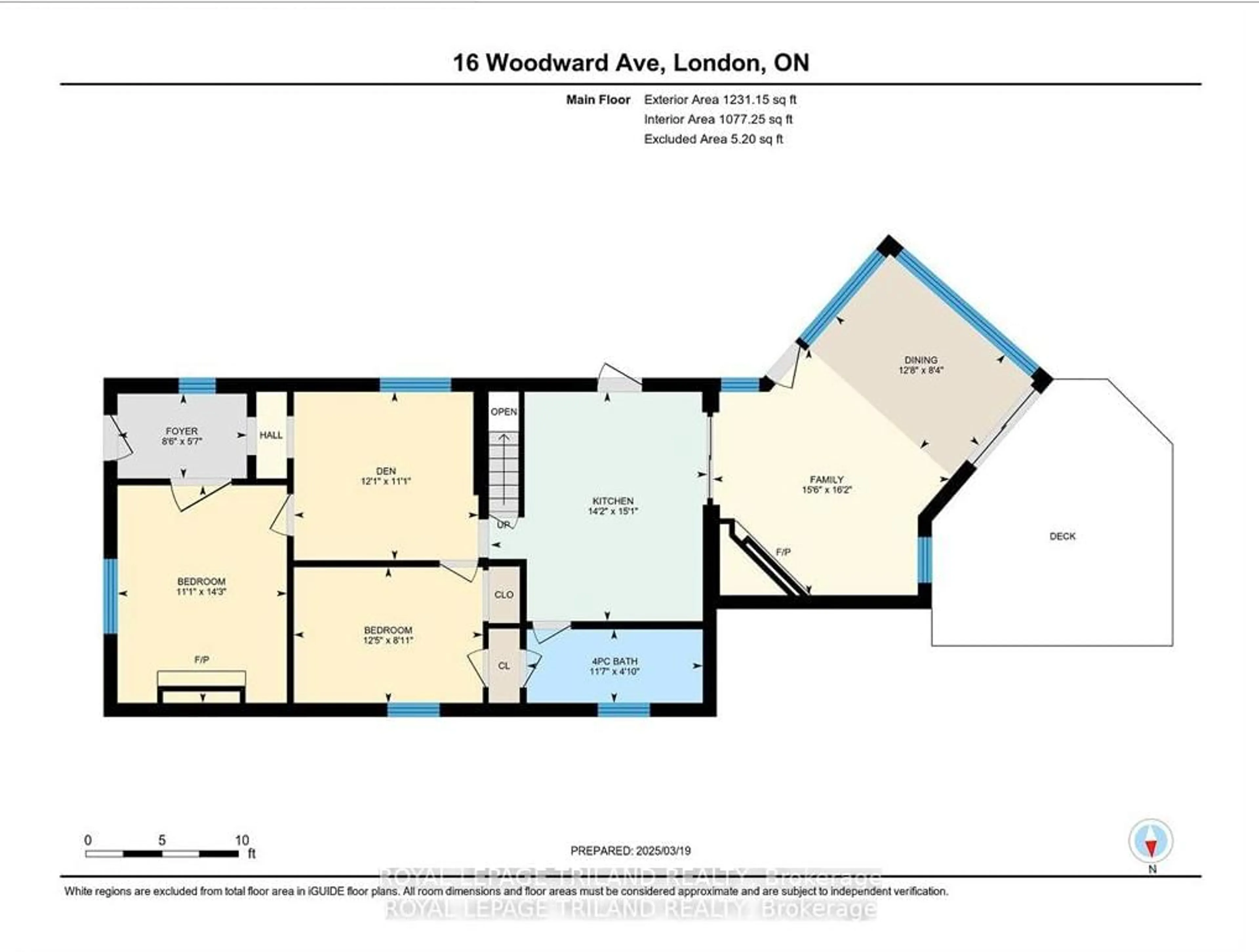 Floor plan for 16 Woodward Ave, London North Ontario N6H 2G7
