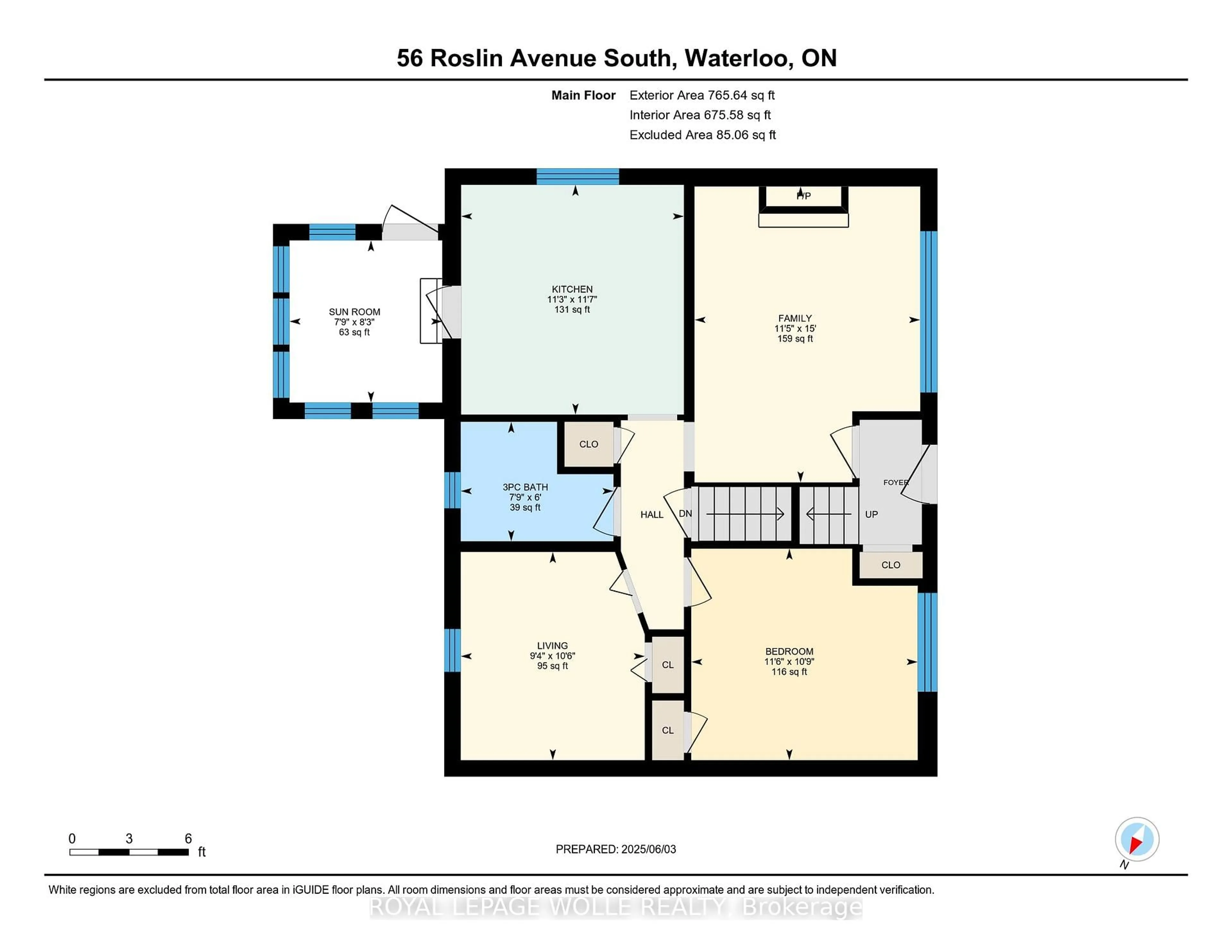 Floor plan for 56 Roslin Ave, Waterloo Ontario N2L 2G8