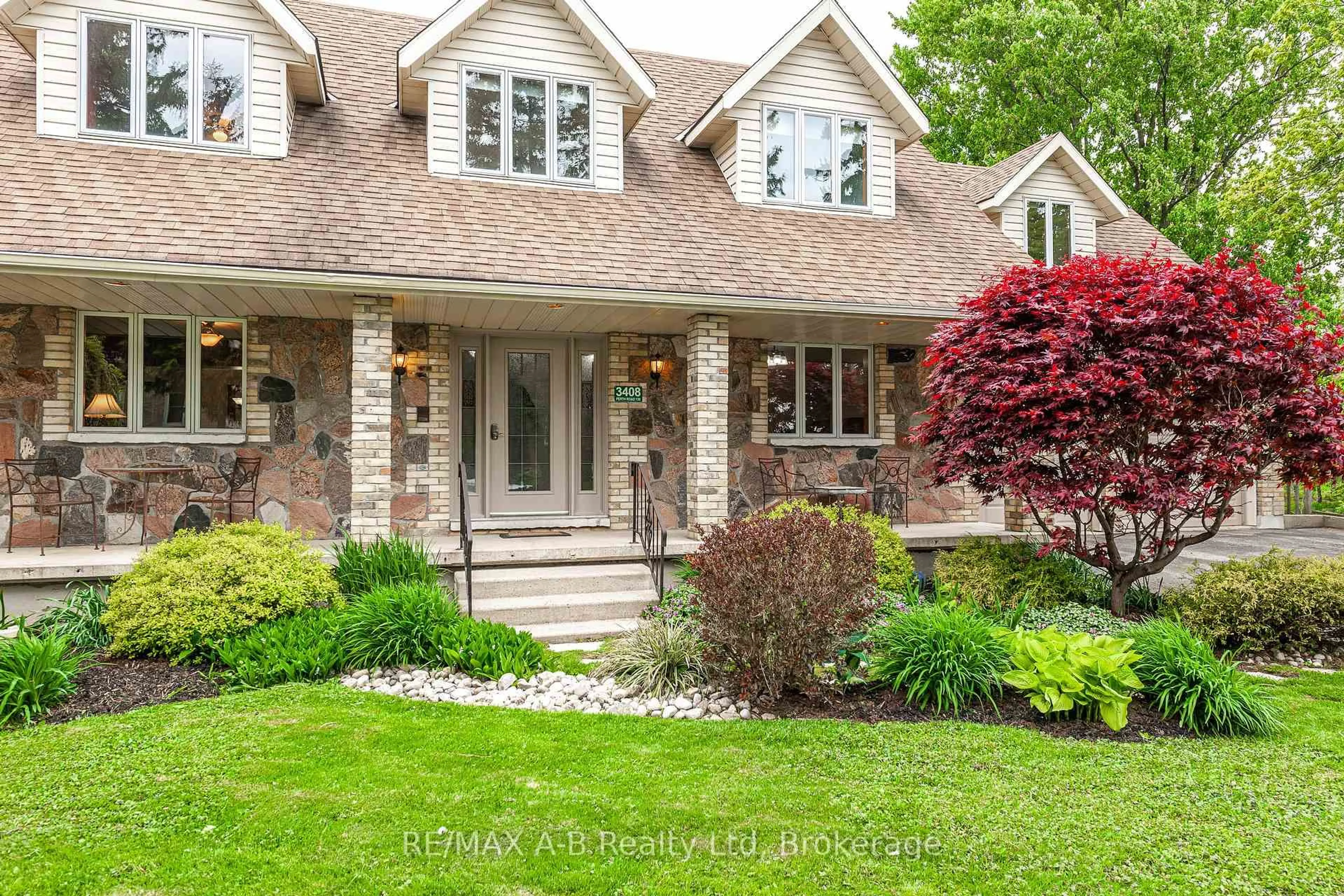 Home with brick exterior material, street for 3408 Perth Road 130 Rd, Perth South Ontario N0K 1V0