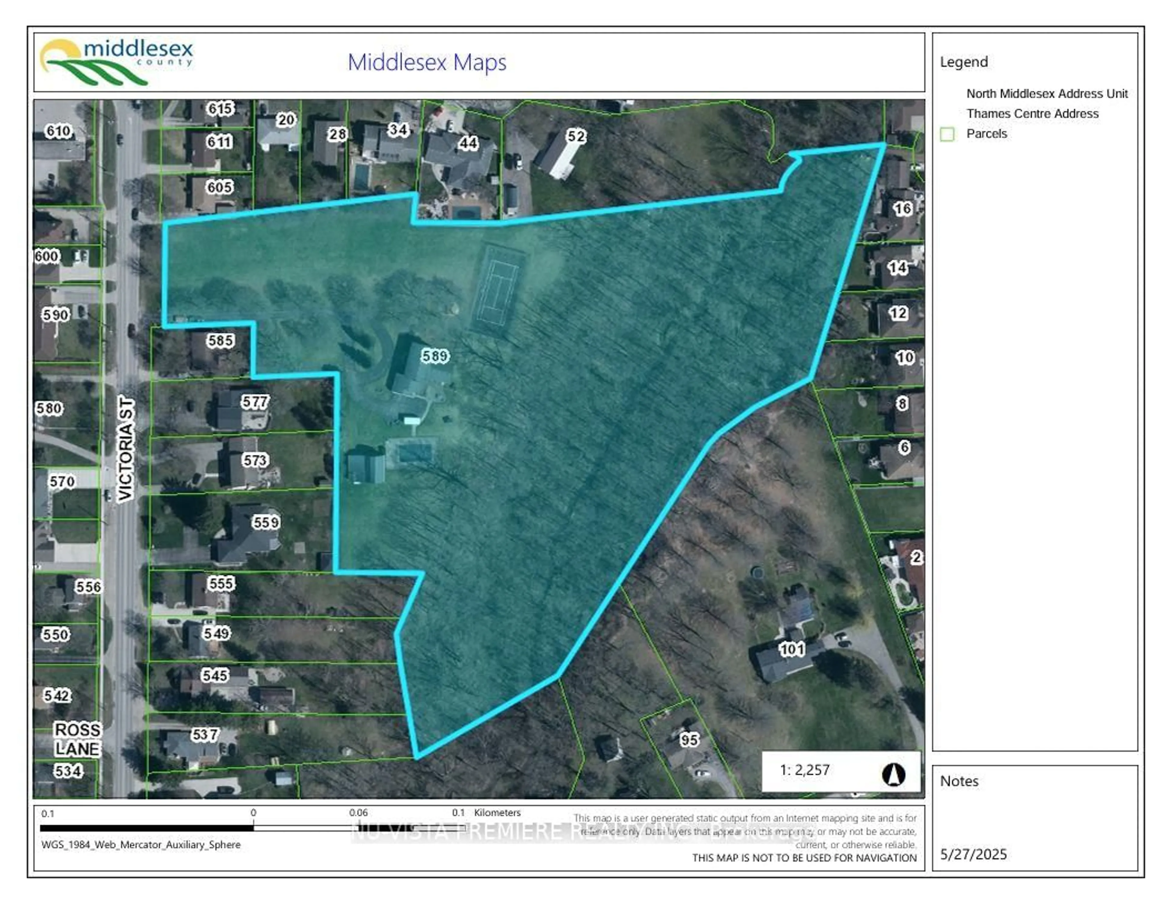 Picture of a map for 589 Victoria St, Strathroy-Caradoc Ontario N7G 3C2
