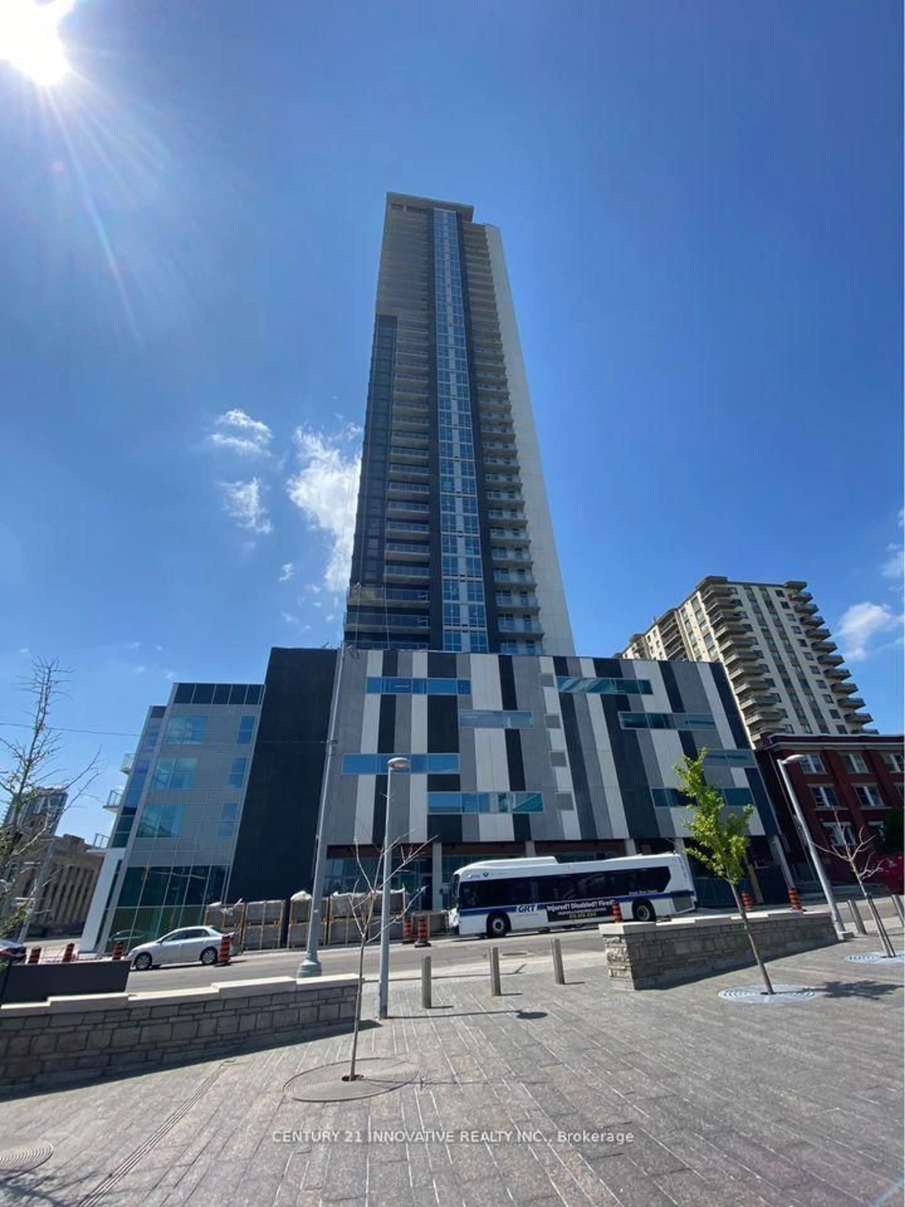 A pic from outside/outdoor area/front of a property/back of a property/a pic from drone, unknown for 60 Frederick St #1007, Kitchener Ontario N2H 0C7