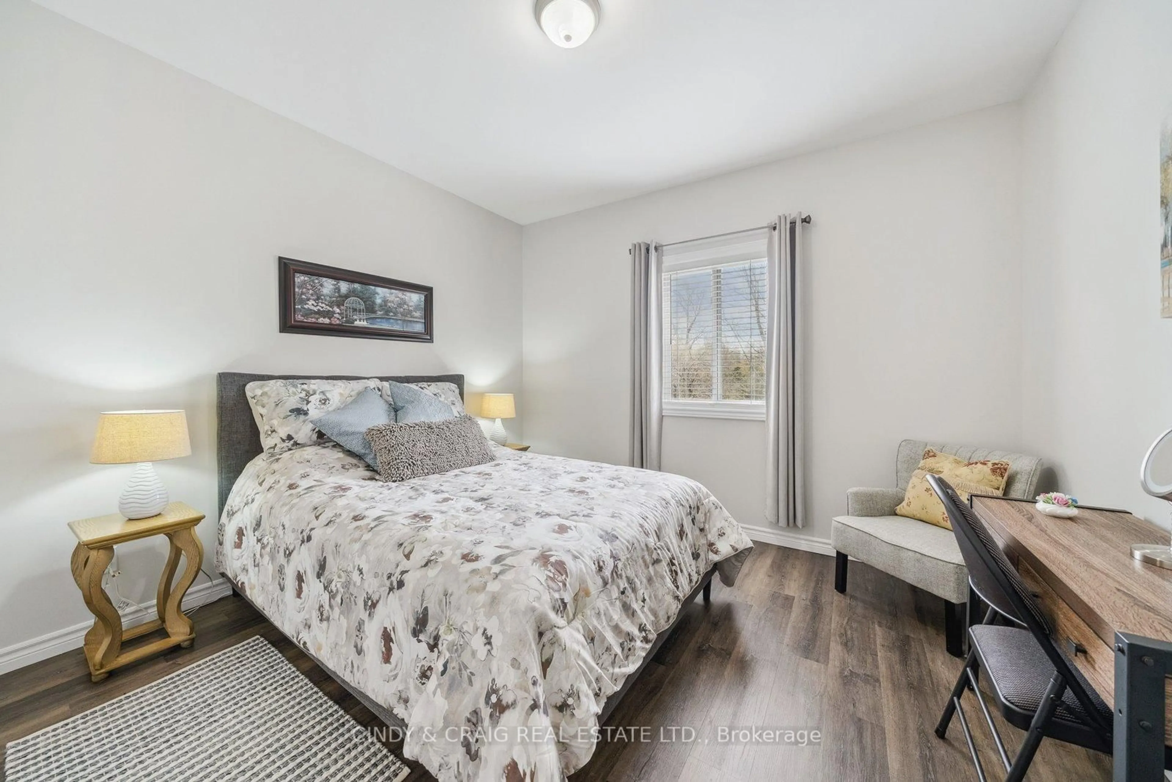 Bedroom with bed, wood/laminate floor for 43 APPLEWOOD Dr, Trent Hills Ontario K0L 1L0