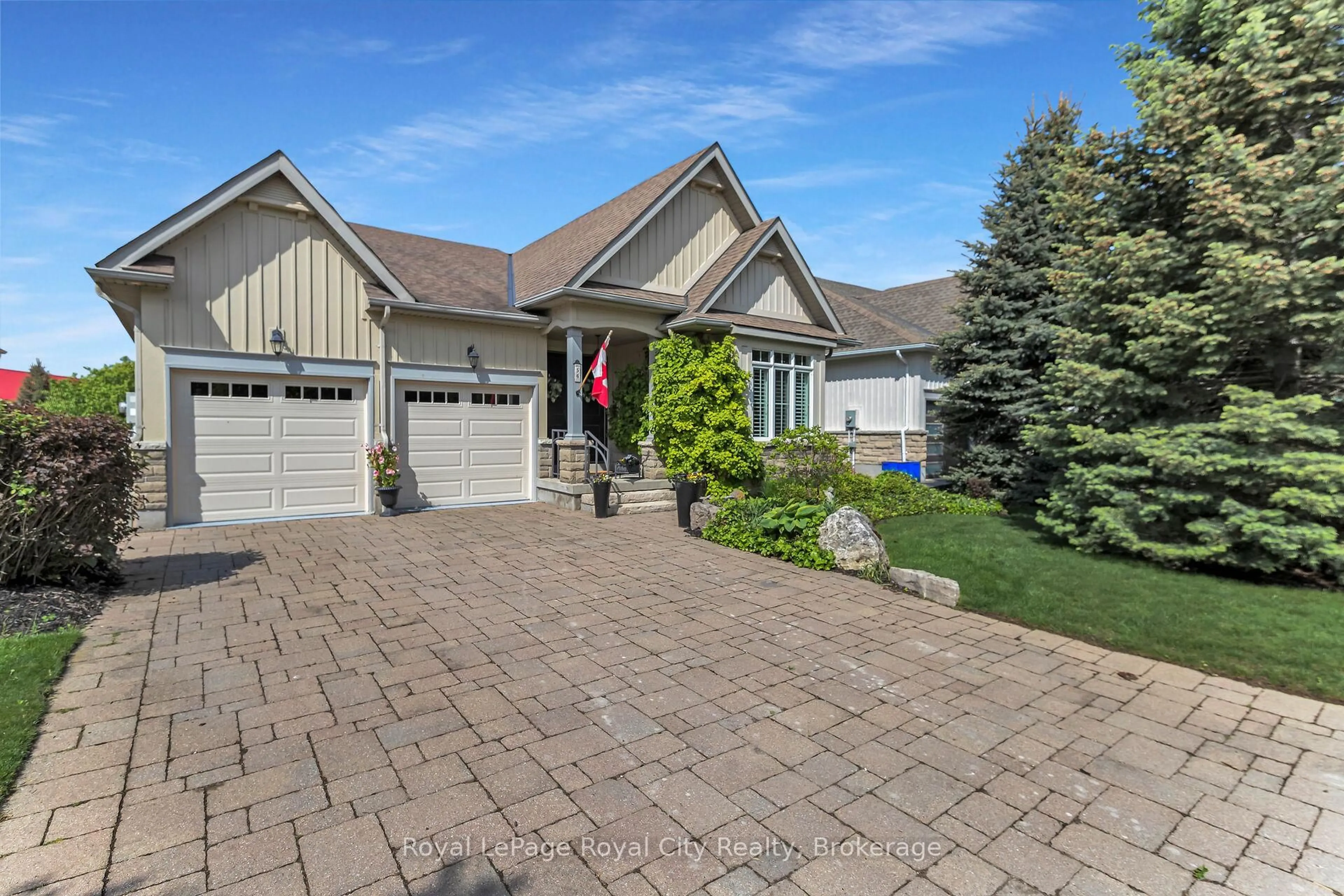 Home with brick exterior material, street for 54 Aberfoyle Mill Cres, Puslinch Ontario N1H 6H9