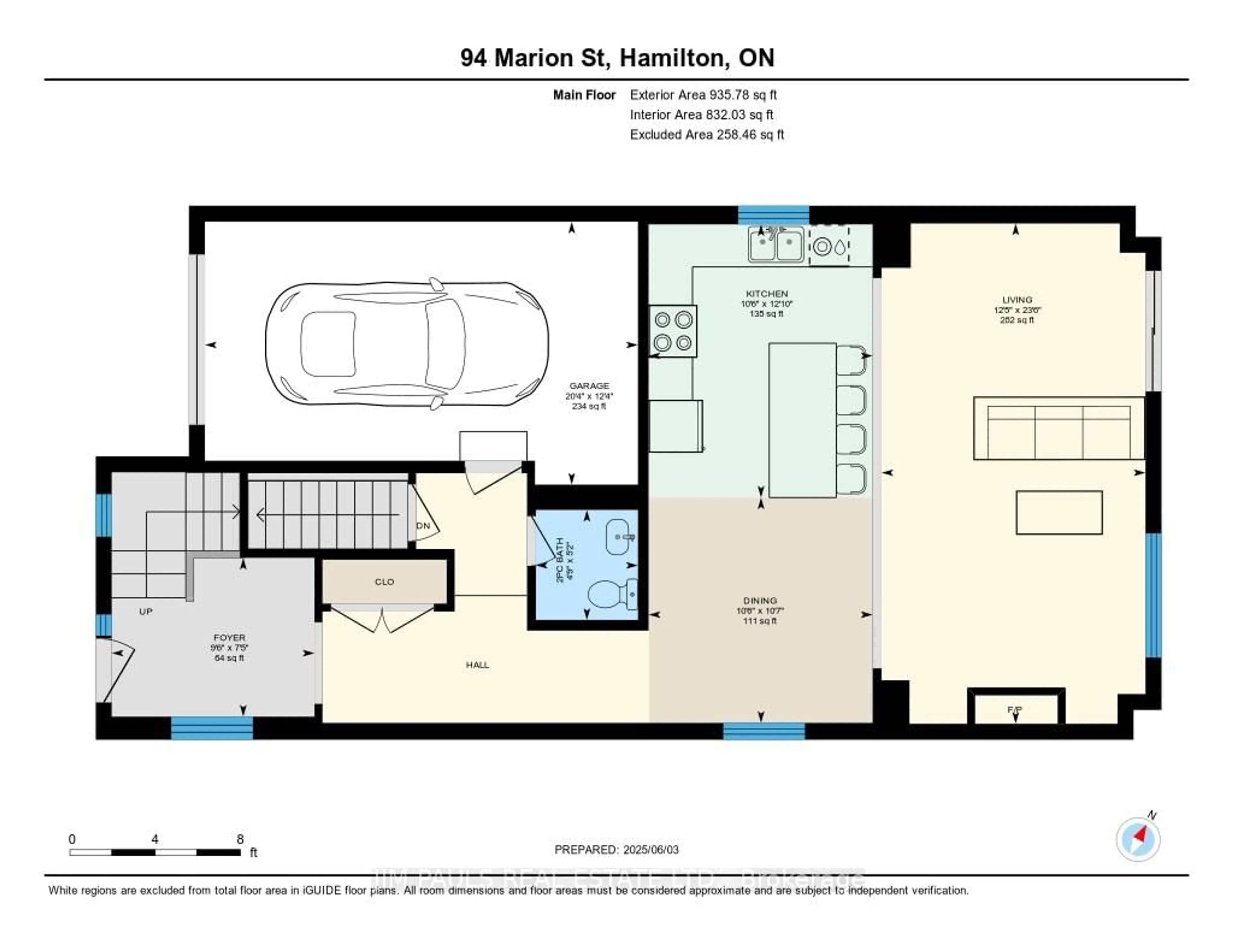 Floor plan for 94 Marion St, Hamilton Ontario L0R 1W0
