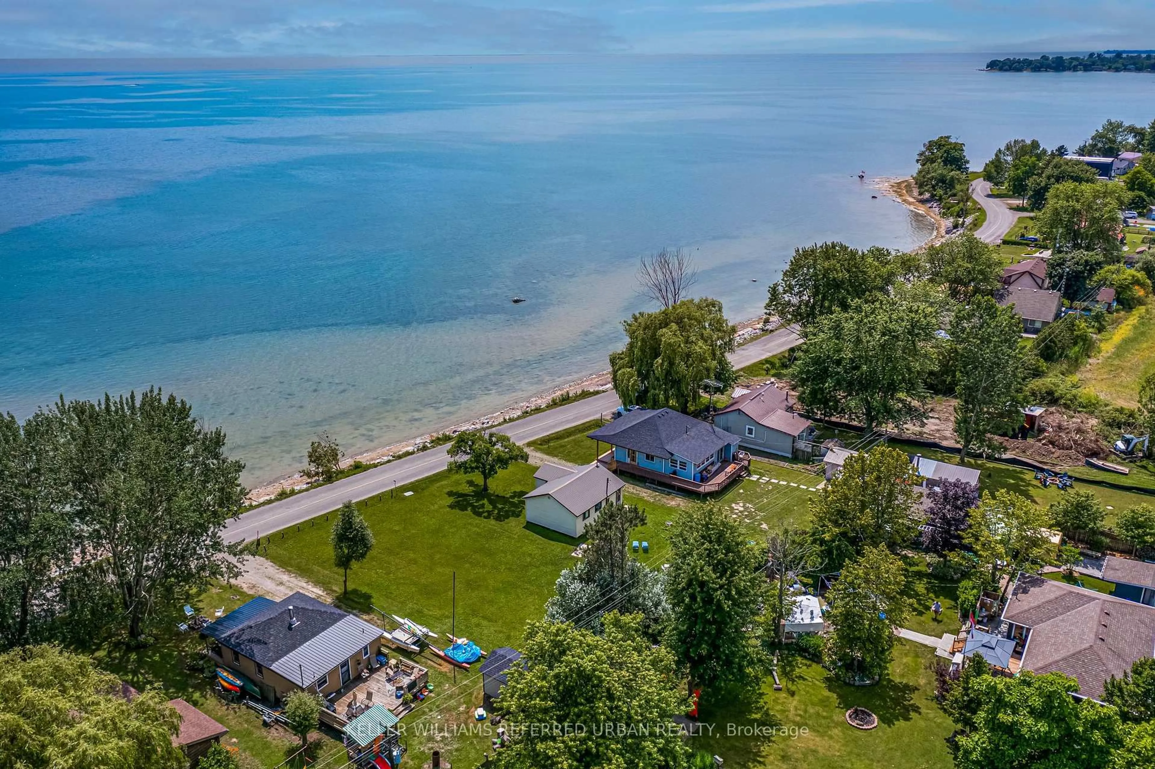 A pic from outside/outdoor area/front of a property/back of a property/a pic from drone, water/lake/river/ocean view for 845 Lakeshore Rd, Haldimand Ontario N0A 1P0